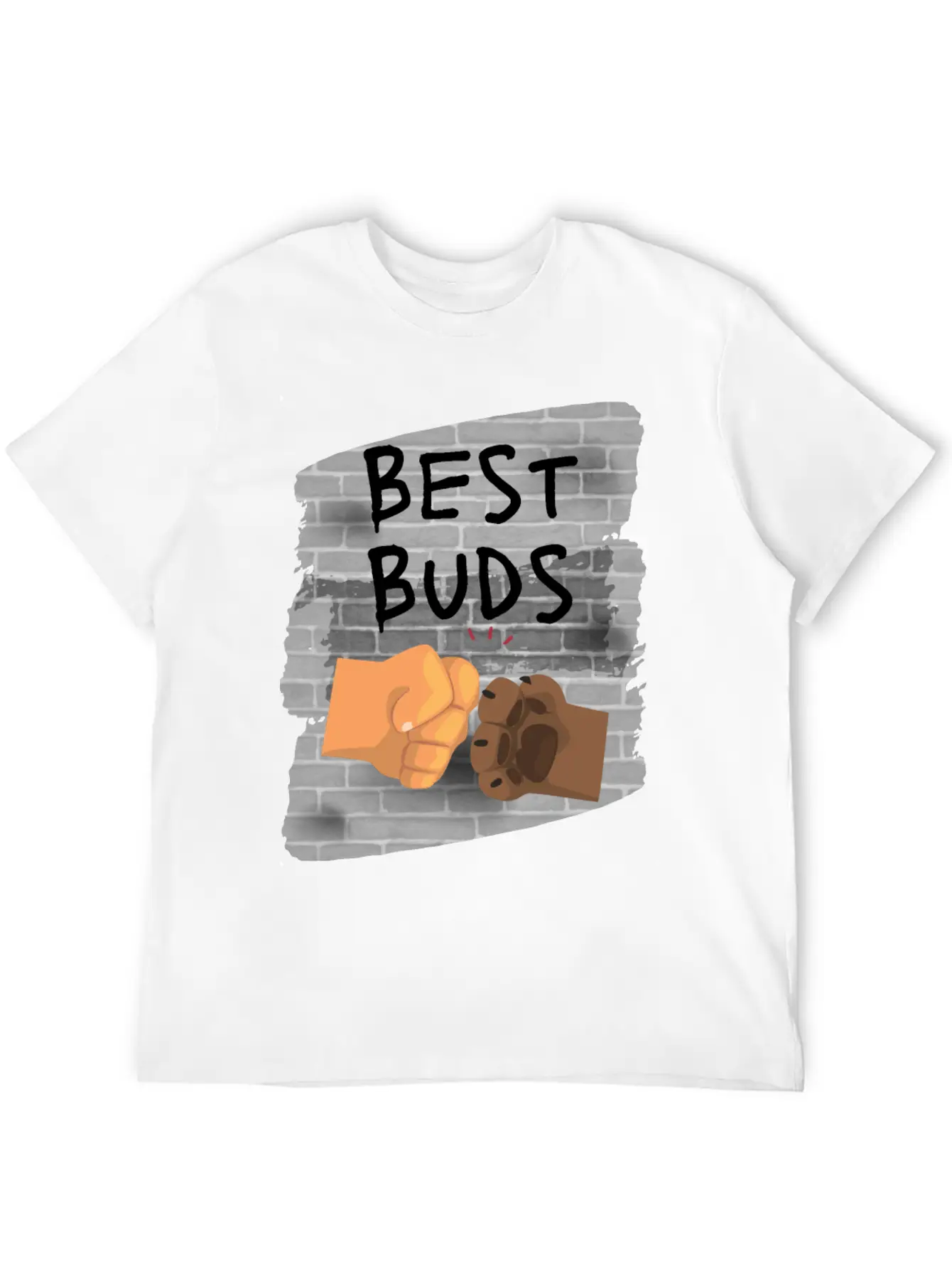 Best Buds Dog Fist Bump Unisex Casual T-Shirt – Clean Design For Daily Comfort