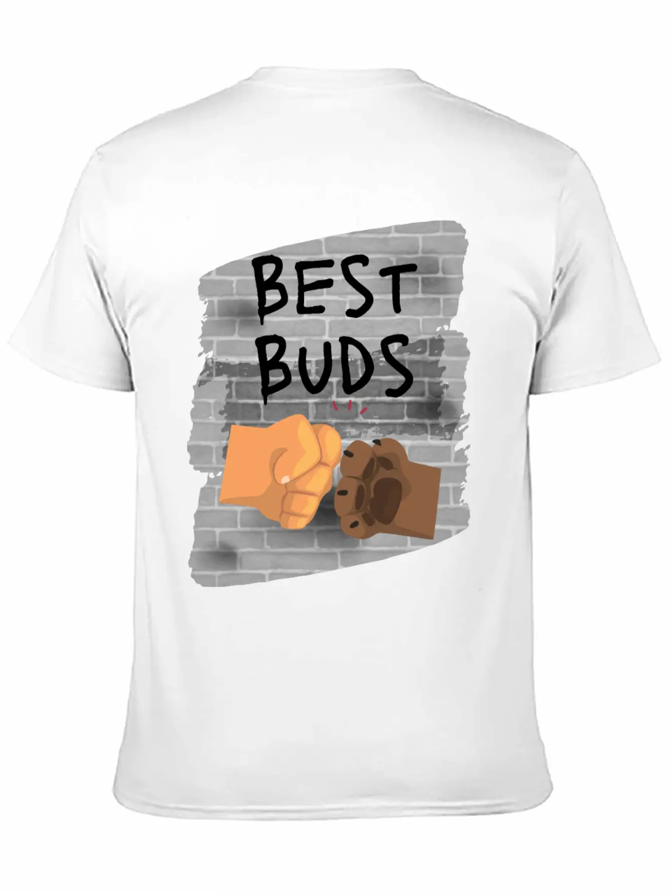 Best Buds Dog Fist Bump Unisex Casual T-Shirt – Clean Design For Daily Comfort