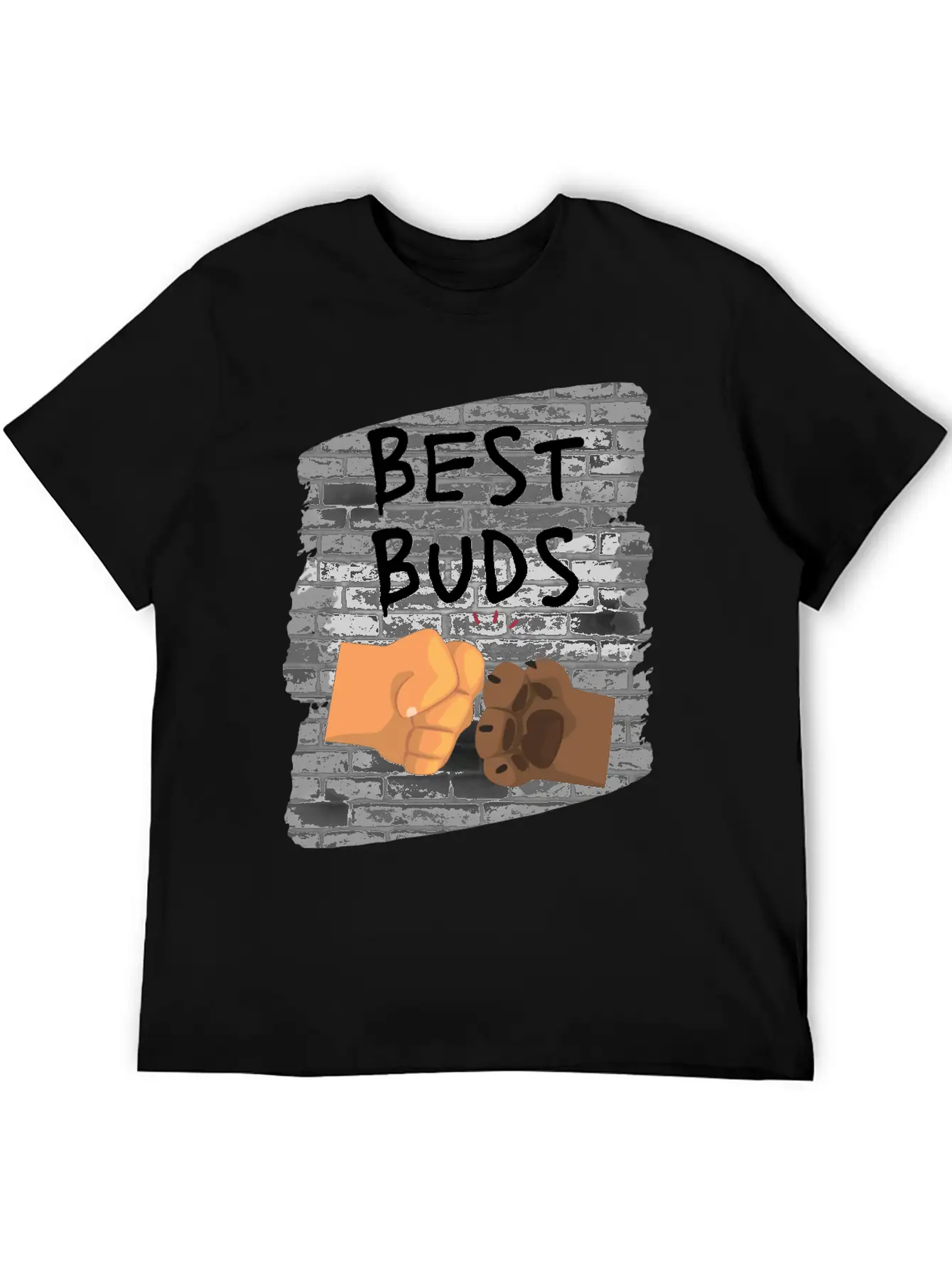 Best Buds Dog Fist Bump Unisex Casual T-Shirt – Clean Design For Daily Comfort