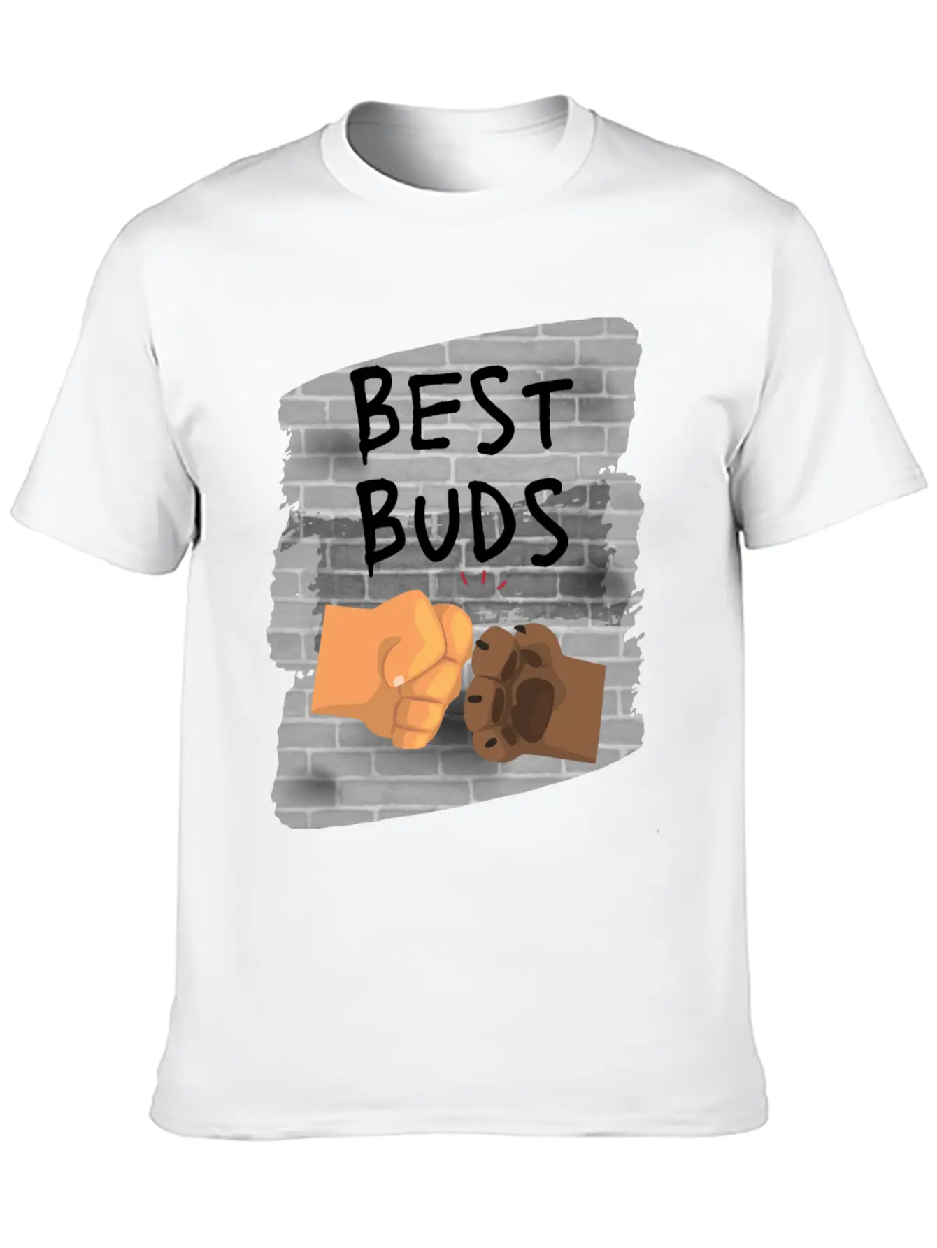 Best Buds Dog Fist Bump Unisex Casual T-Shirt – Clean Design For Daily Comfort
