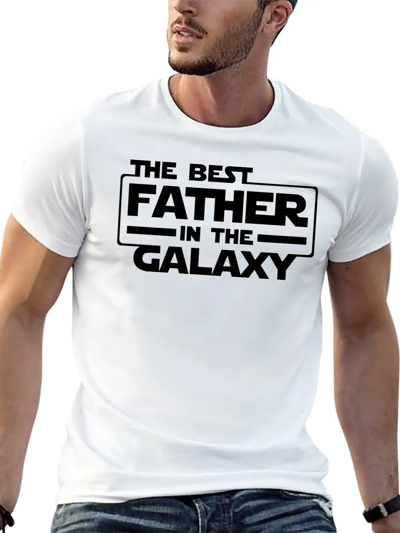 Best Father In The Galaxy Unisex Casual T-Shirt – Clean Design For Daily Comfort