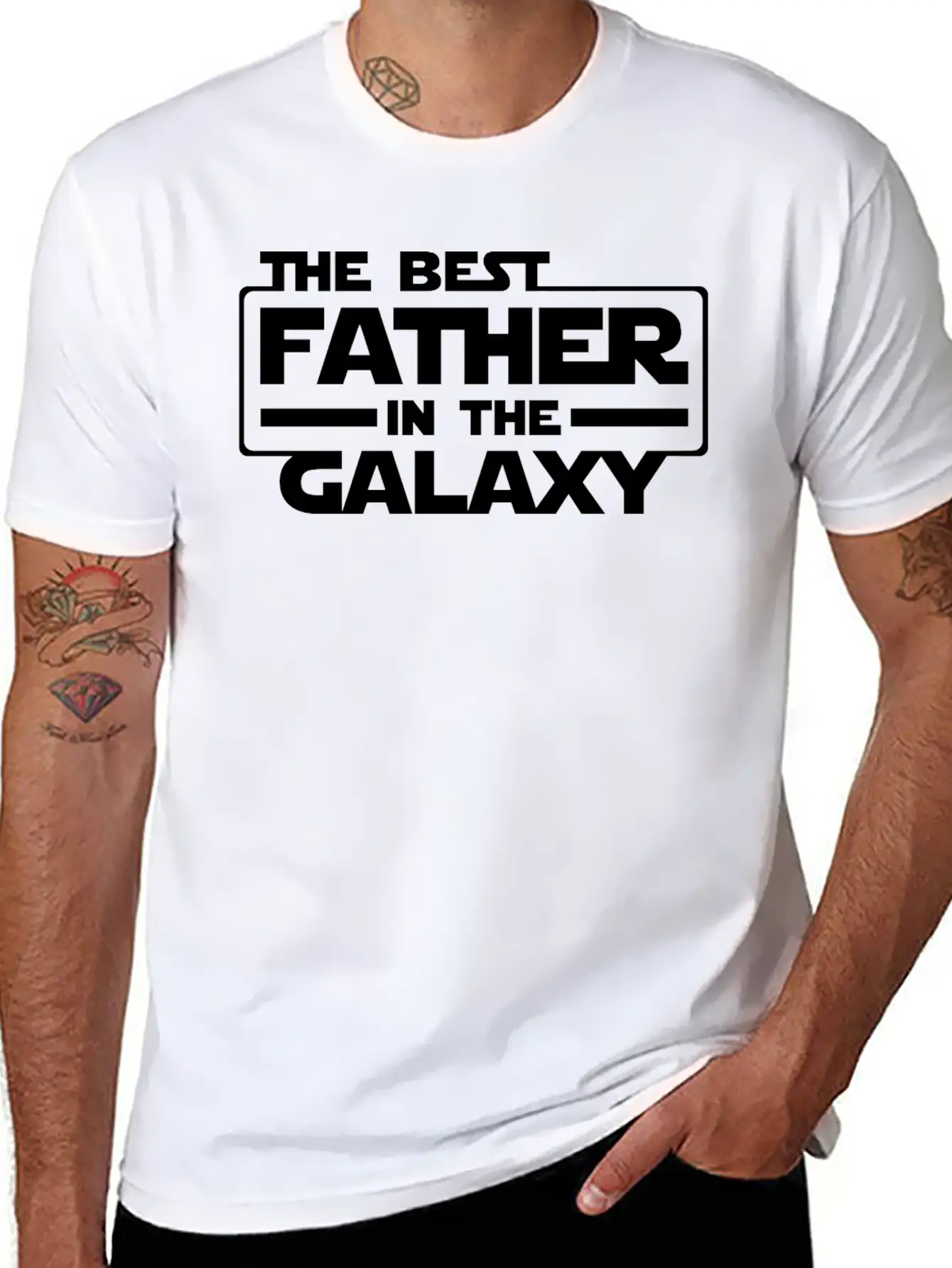 Best Father In The Galaxy Unisex Casual T-Shirt – Clean Design For Daily Comfort