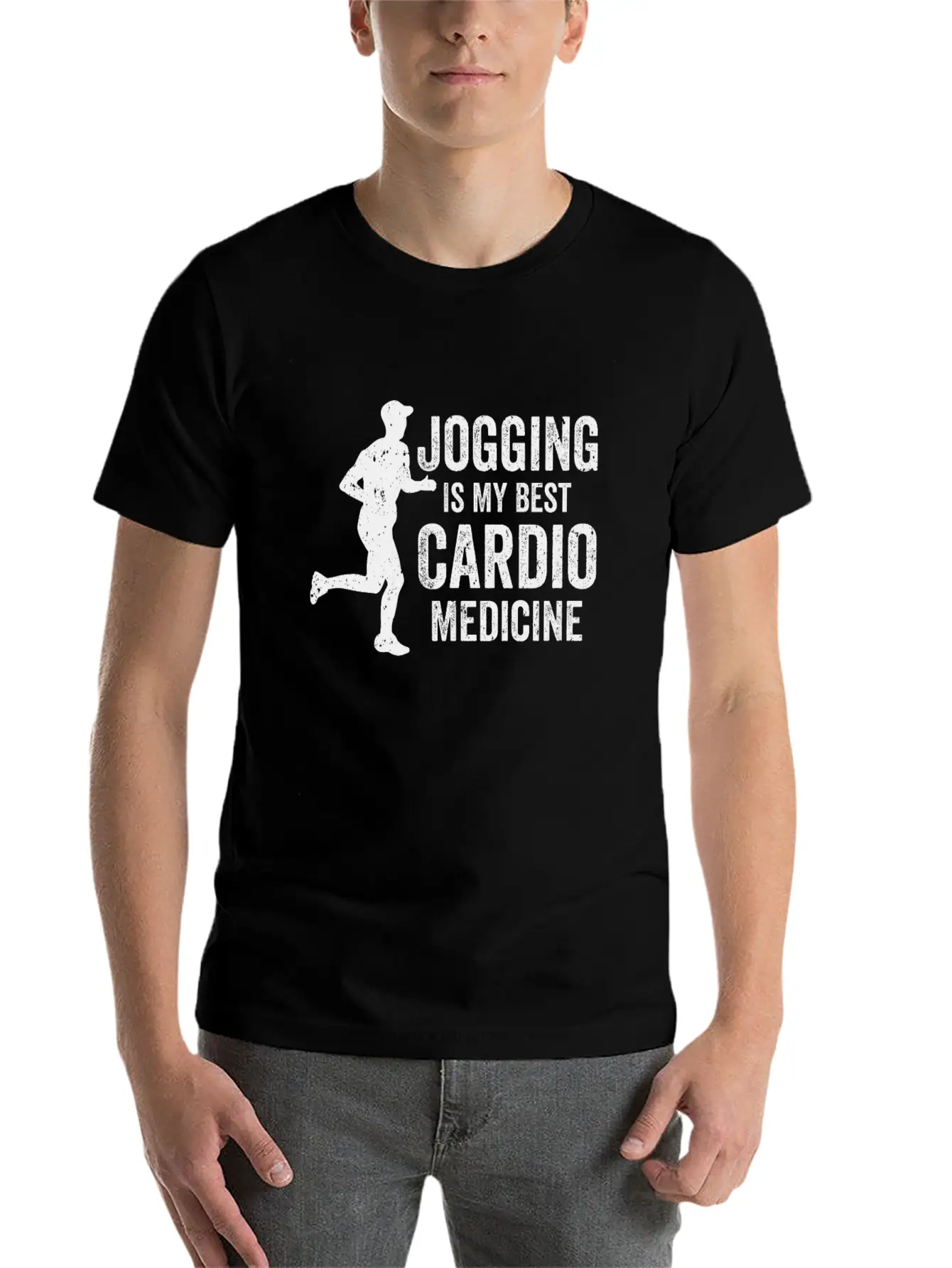 Best Medicine Jogger Cardio Exercise Running Unisex Casual T-Shirt – Clean Design For Daily Comfort