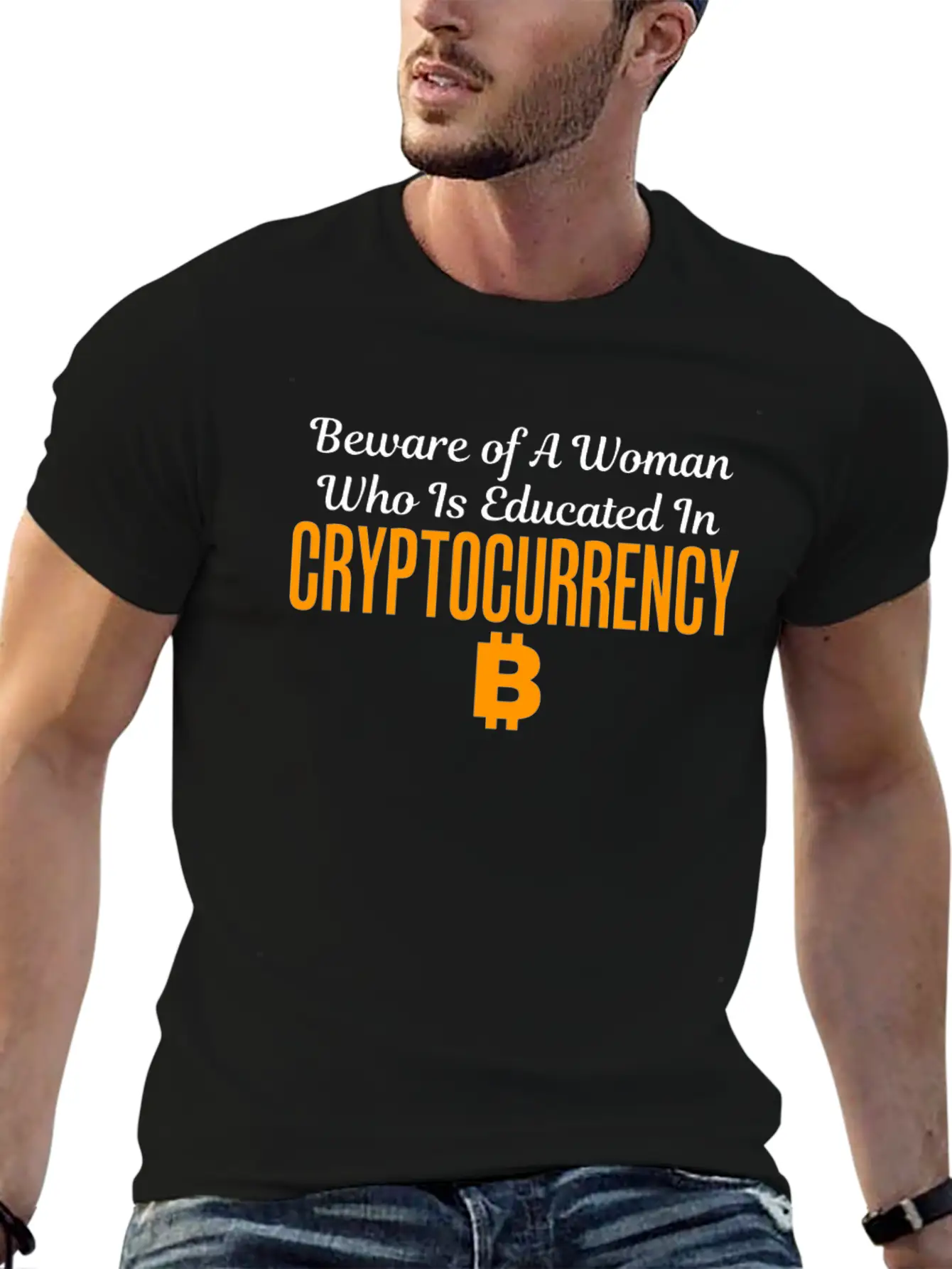 Beware Of A Woman Who Is Educated Cryptocurrency Unisex Casual T-Shirt – Clean Design For Daily Comfort