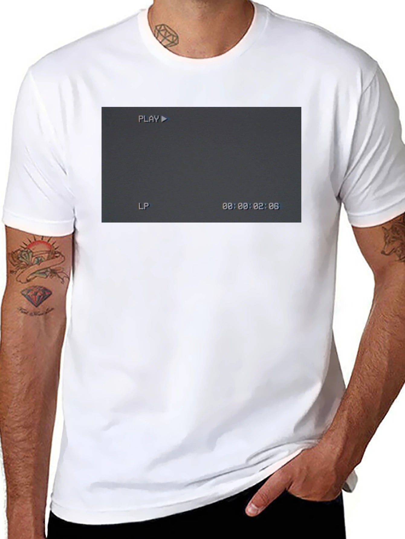 Retro Camcorder Screen Black T-Shirt