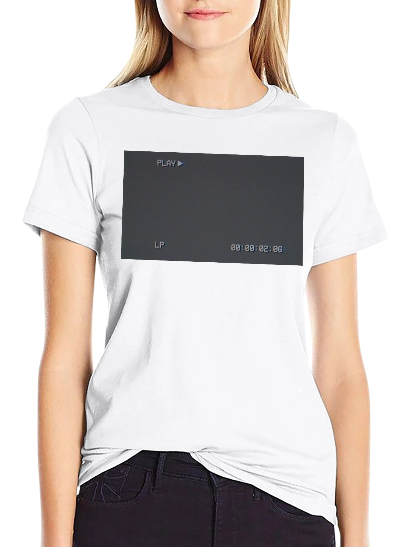 Retro Camcorder Screen Black T-Shirt