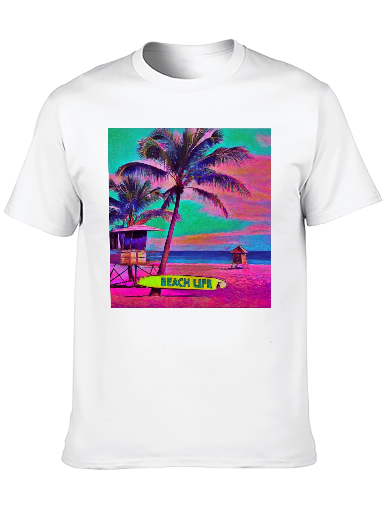 Tropical Beach Life Graphic Tee