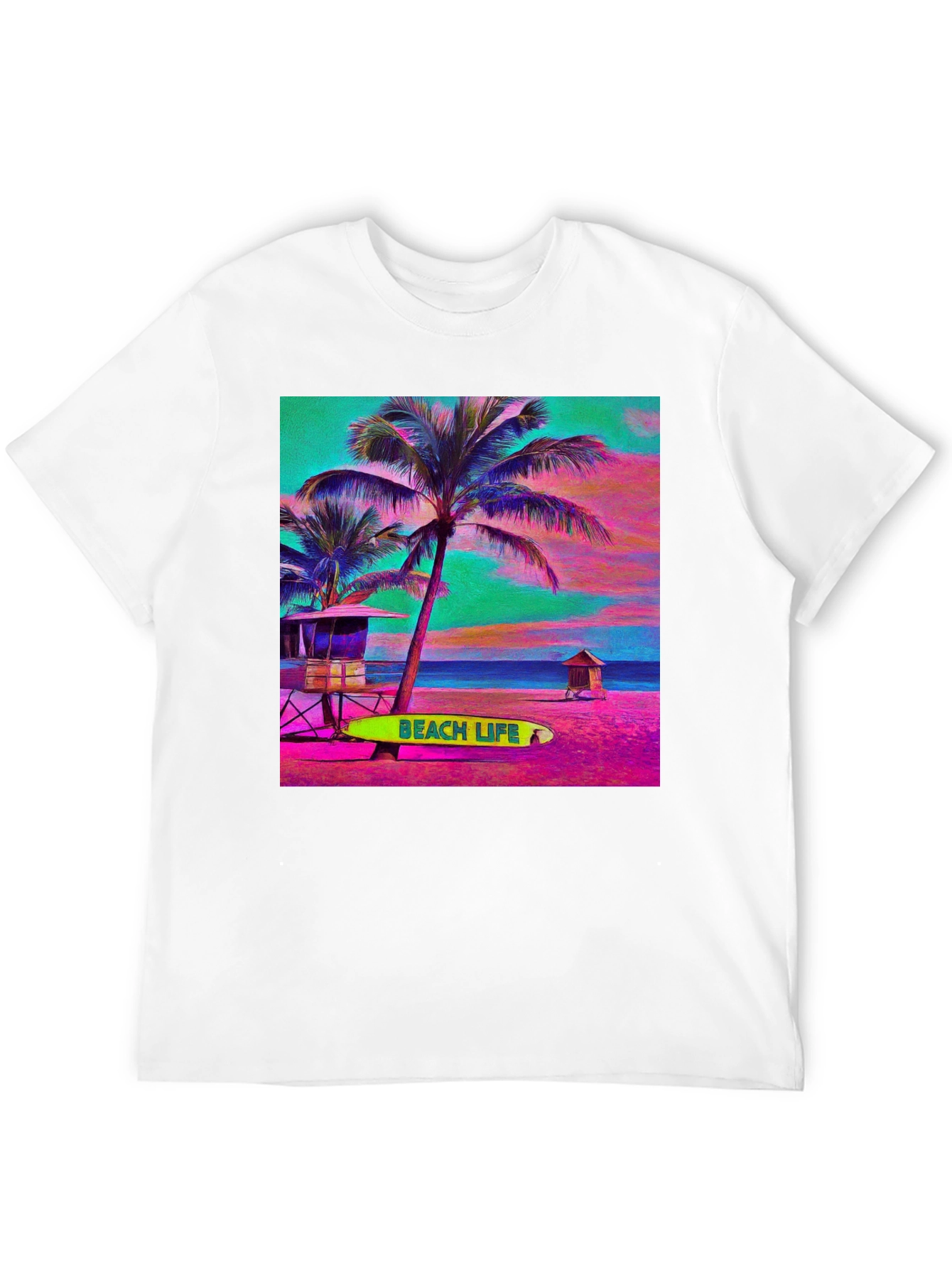 Tropical Beach Life Graphic Tee