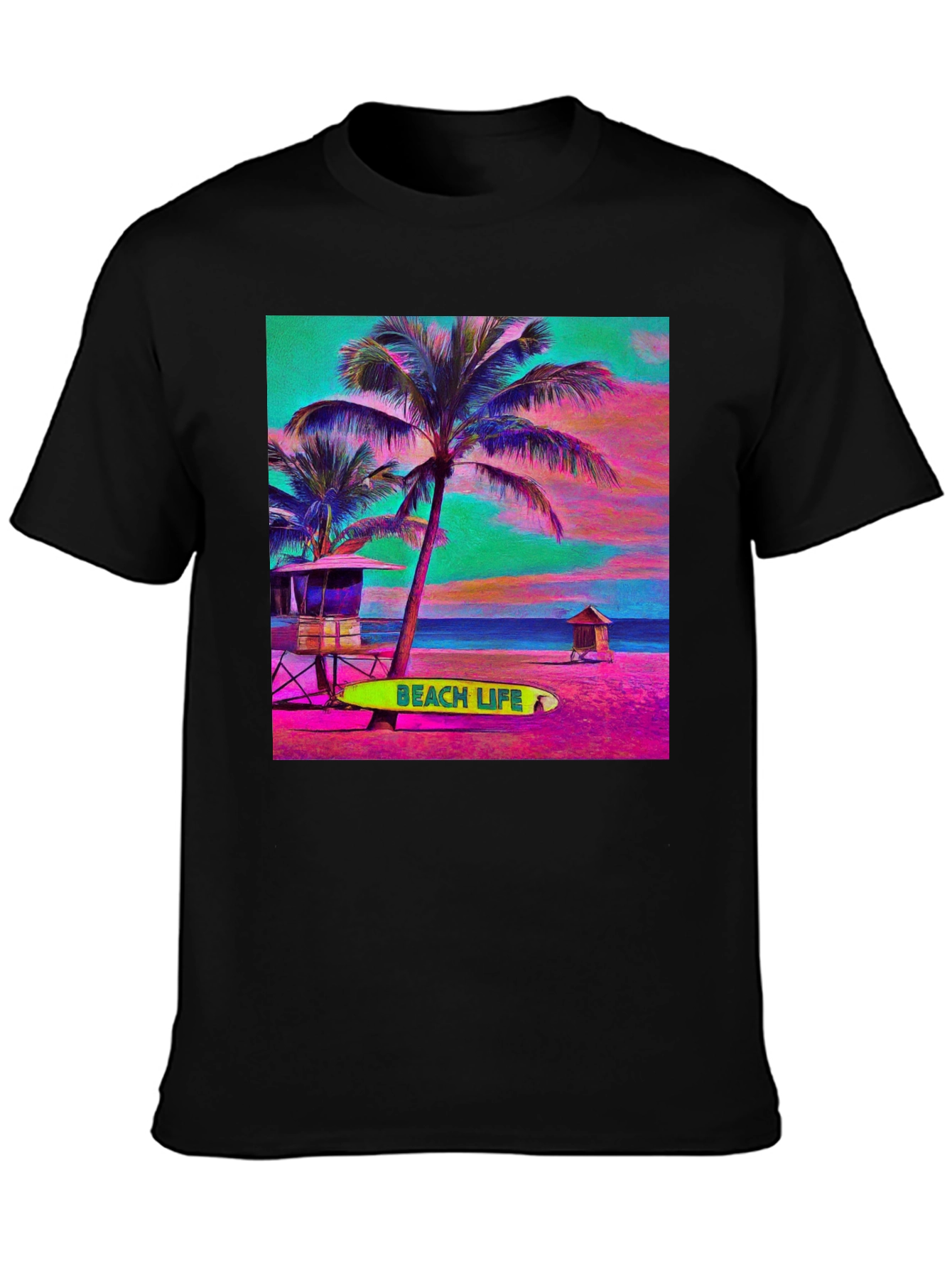 Tropical Beach Life Graphic Tee
