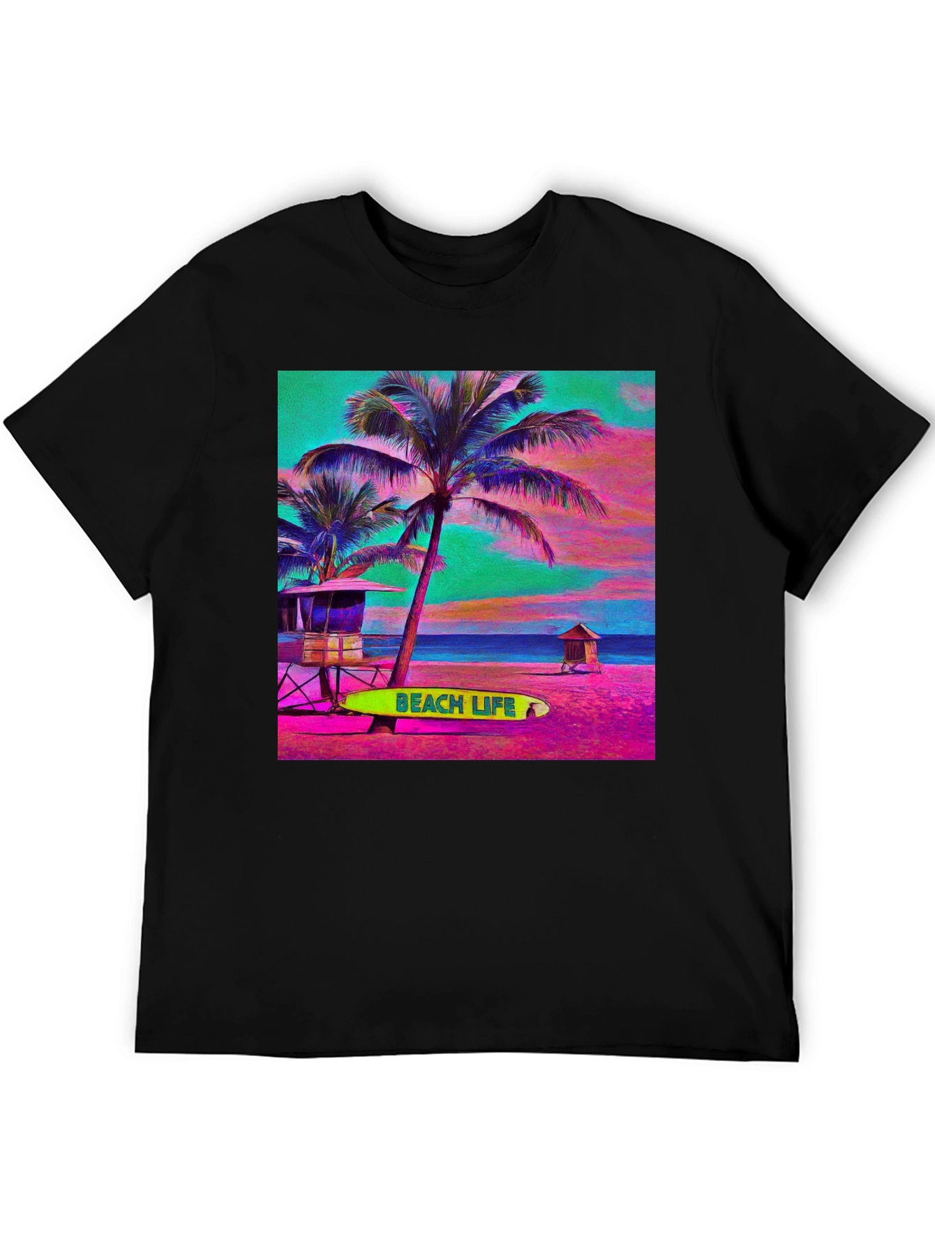 Tropical Beach Life Graphic Tee