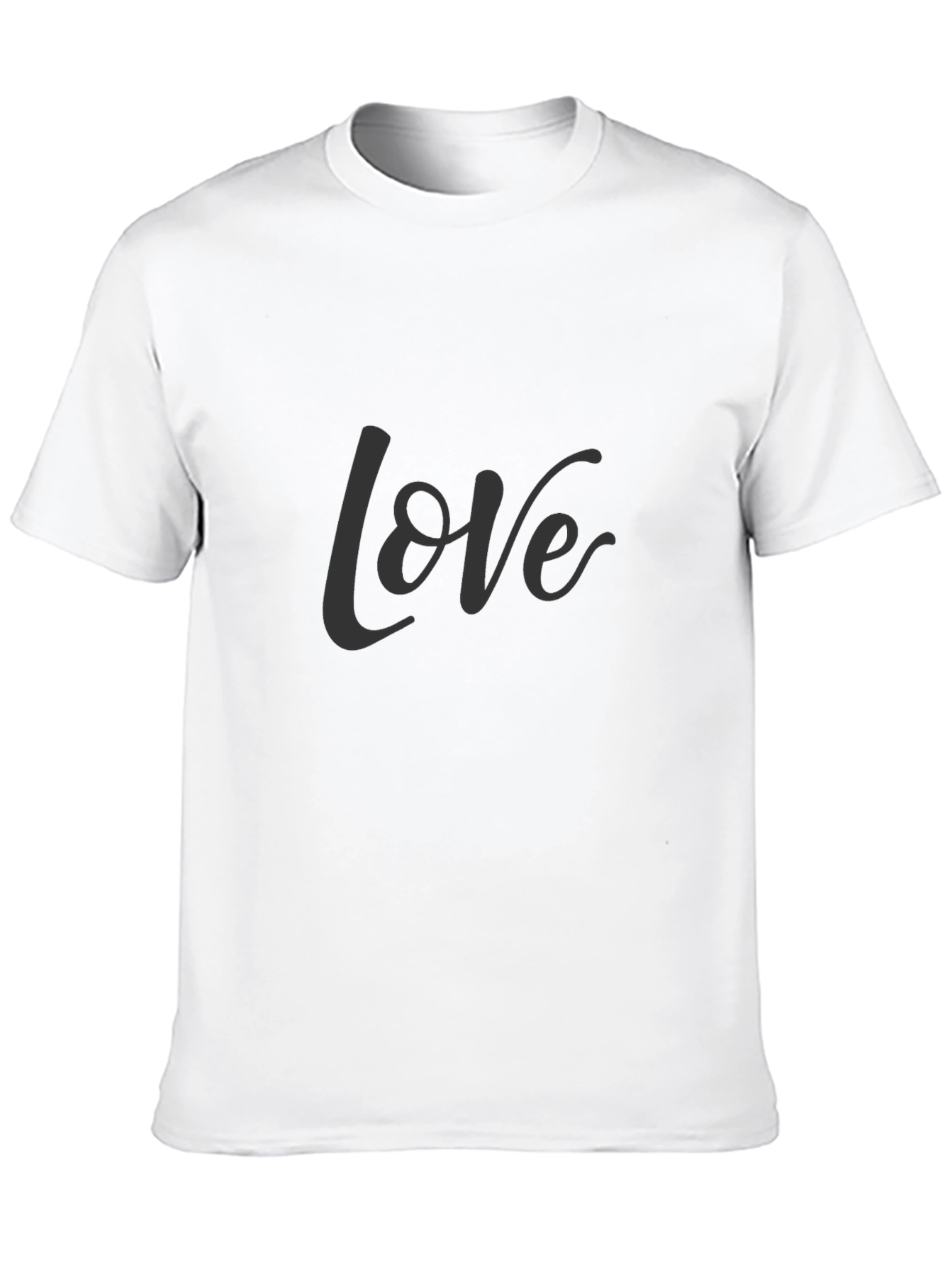 Mens Black Love Graphic Tee - Casual Style