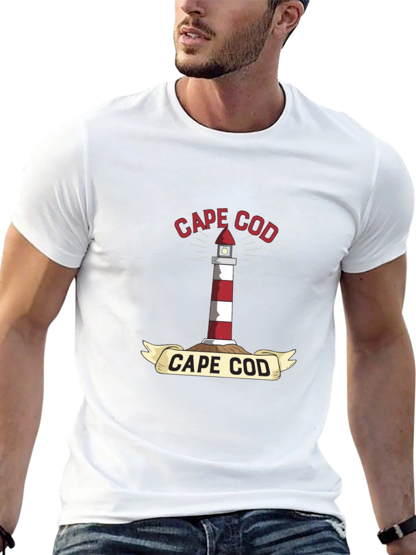 Cape Cod Lighthouse T-Shirt - Nautical Coastal Tee