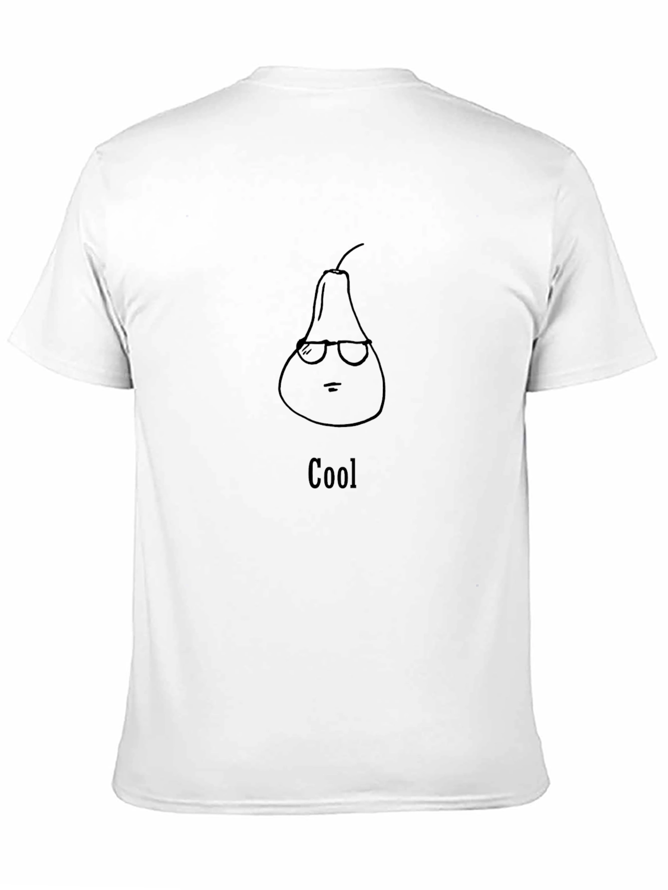 Cool Pear Graphic Tee - Black Cotton Casual Shirt