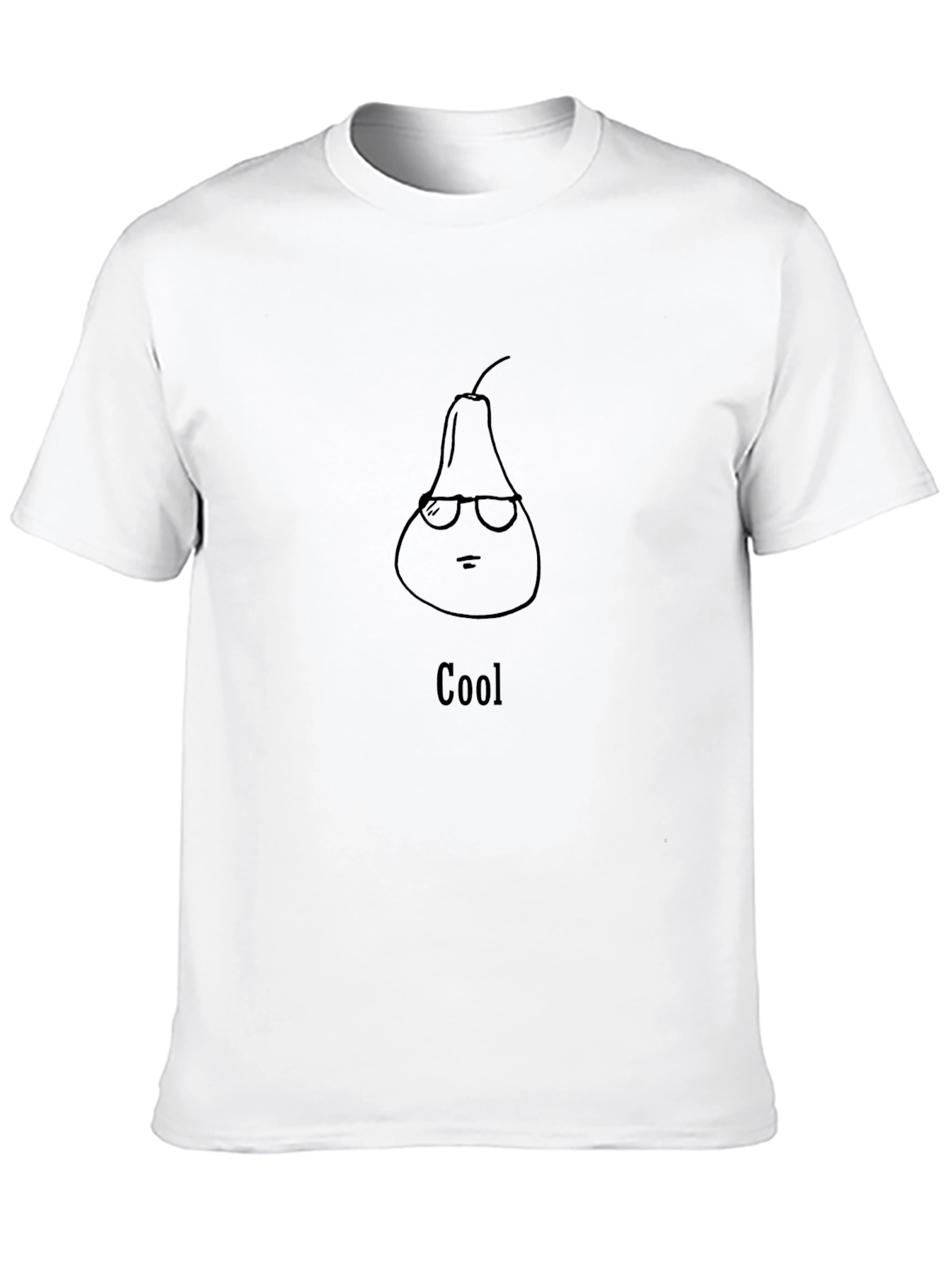 Cool Pear Graphic Tee - Black Cotton Casual Shirt