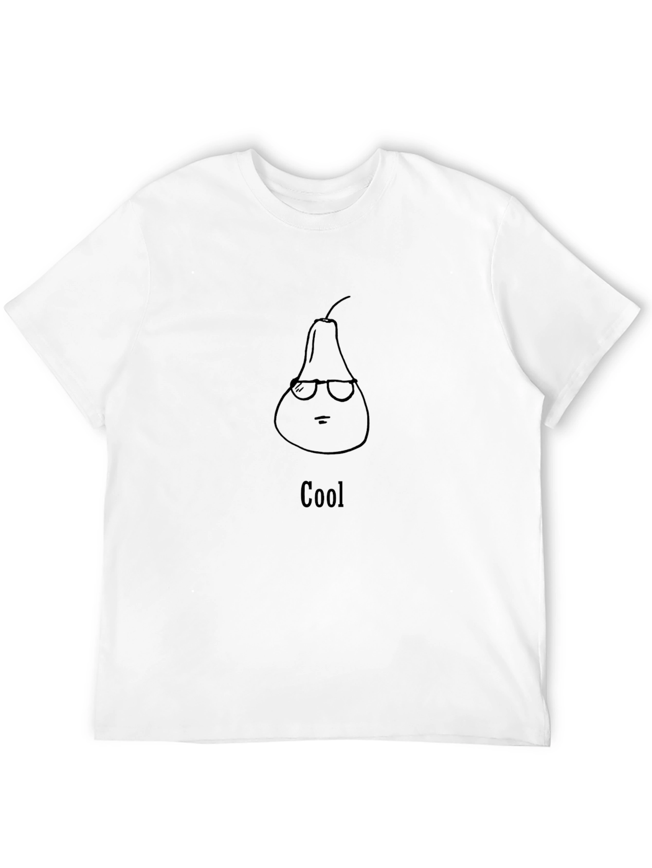 Cool Pear Graphic Tee - Black Cotton Casual Shirt