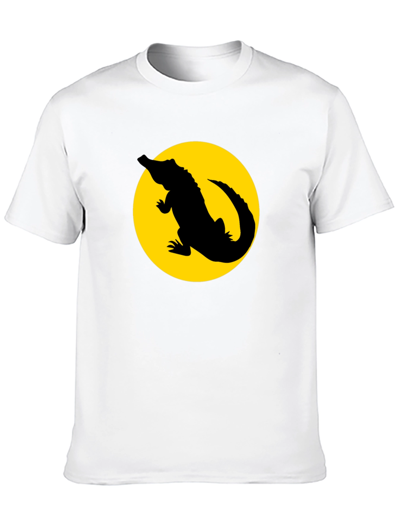 Alligator Silhouette Graphic Tee - Black