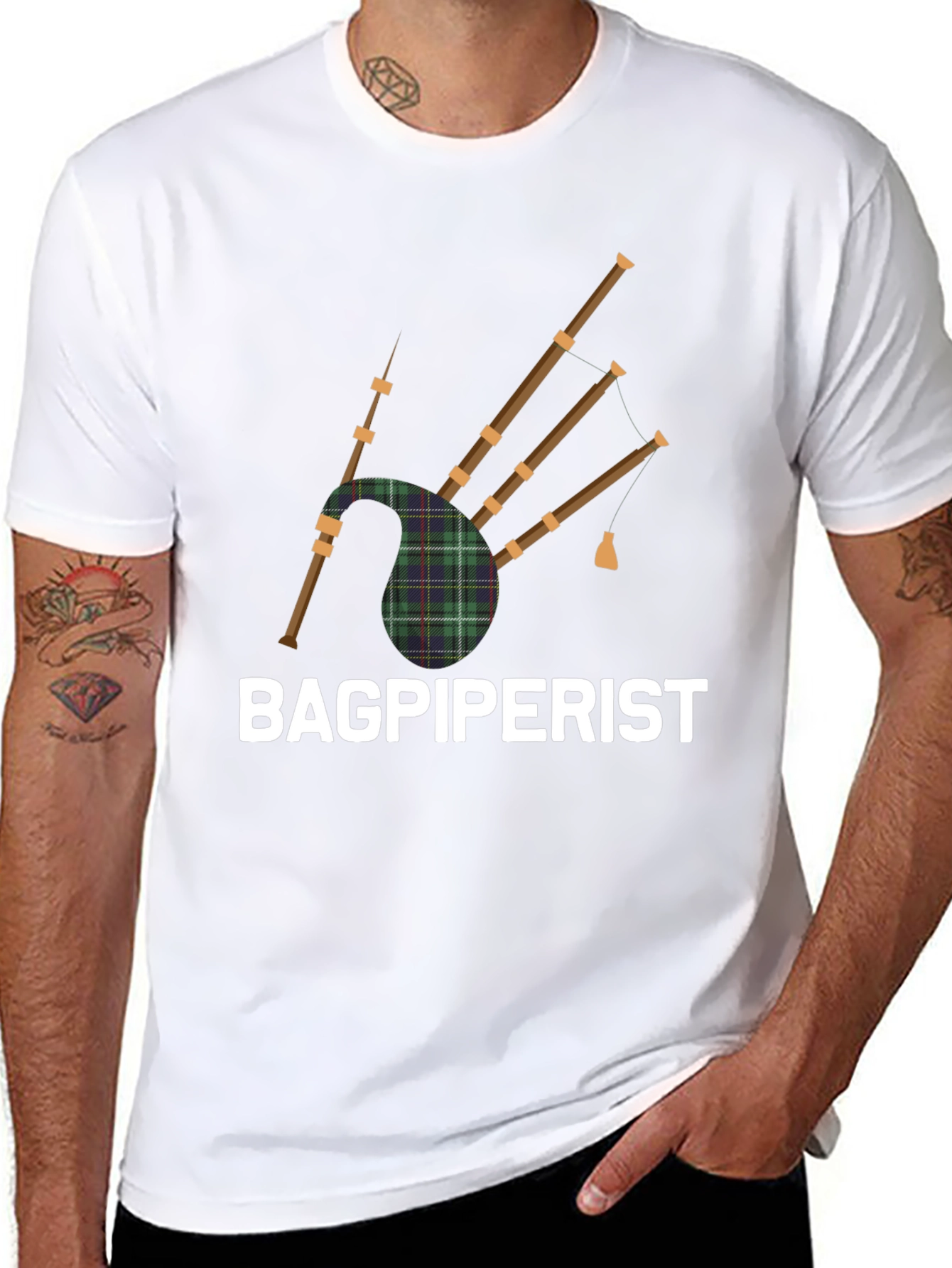 Bagpiperist T-Shirt - Scottish Bagpipe Music Fan Tee