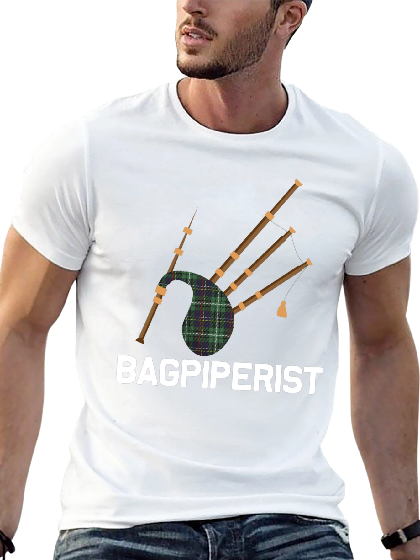 Bagpiperist T-Shirt - Scottish Bagpipe Music Fan Tee