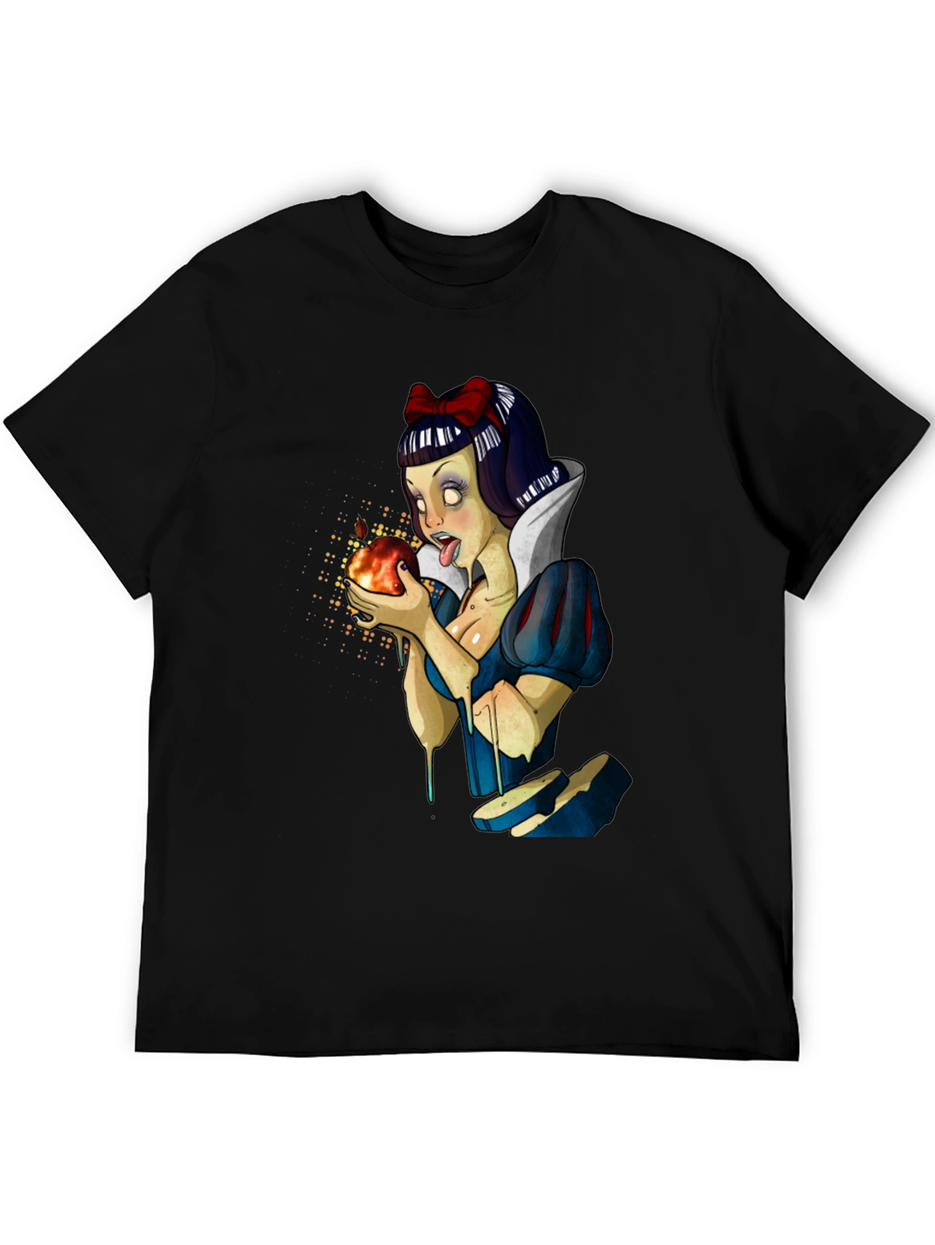 Snow White Zombie T-Shirt - Mens Black Graphic Tee