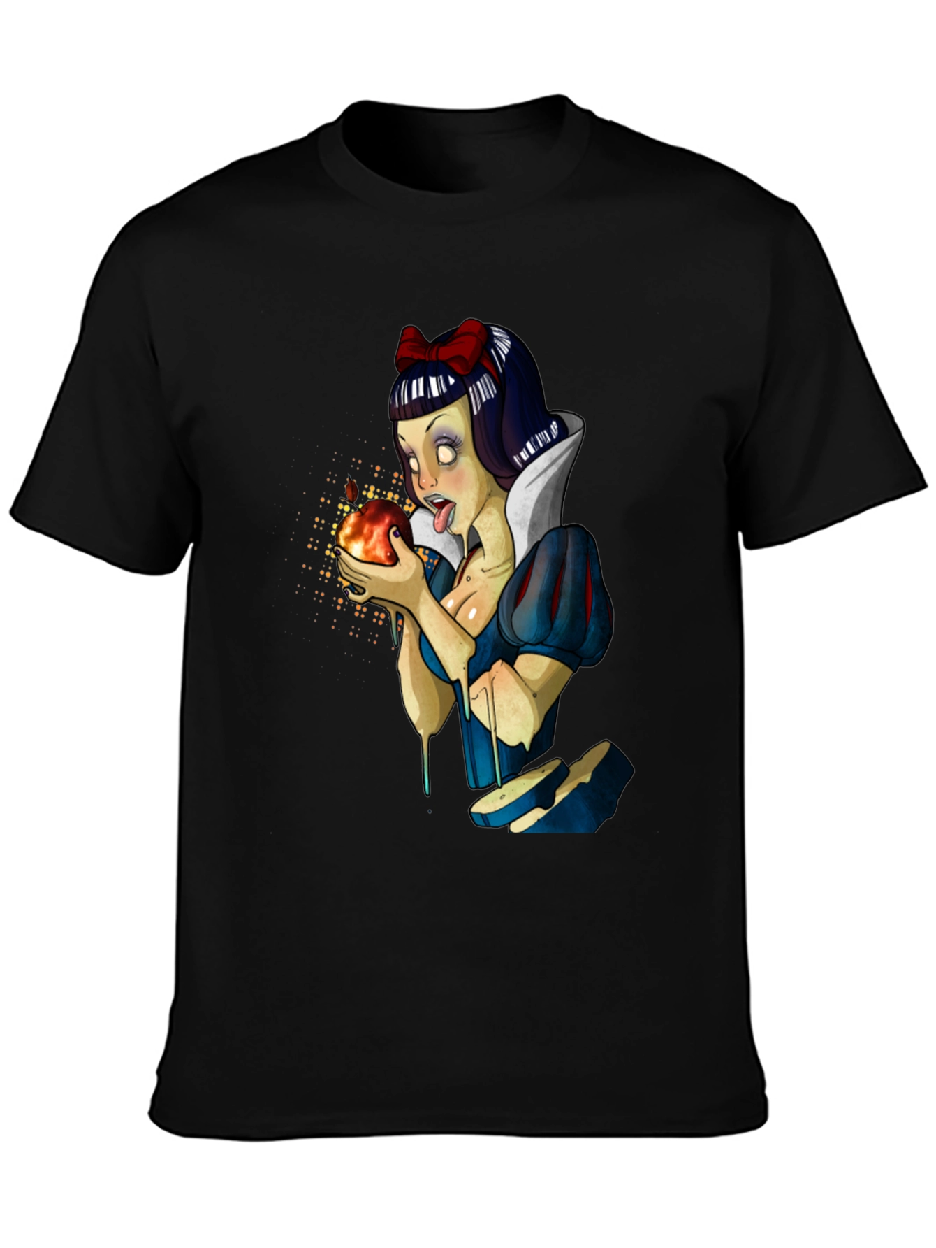 Snow White Zombie T-Shirt - Mens Black Graphic Tee