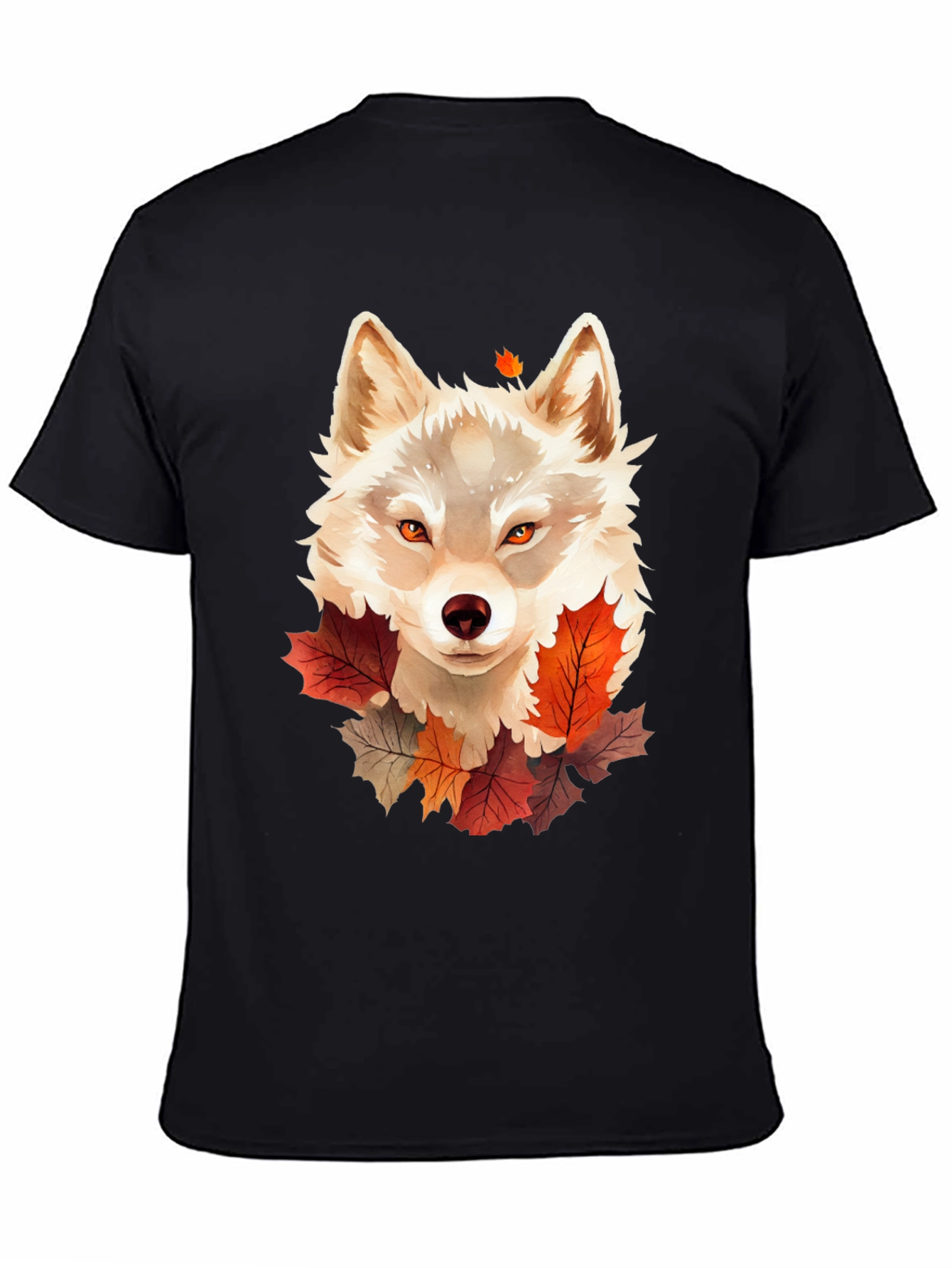Autumn Wolf Graphic Tee - Stylish Fall Design
