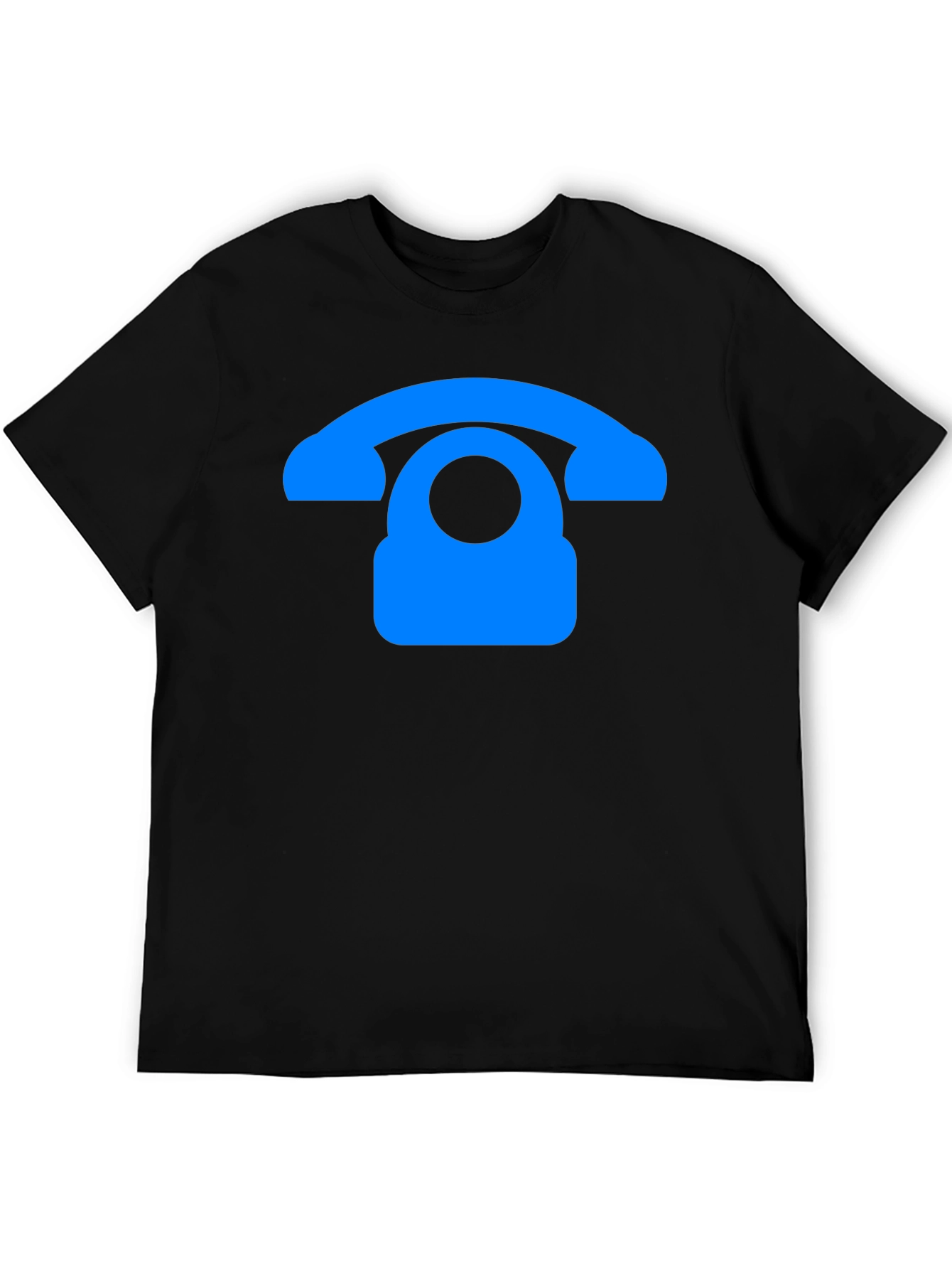 Retro Phone Graphic T-Shirt - Black
