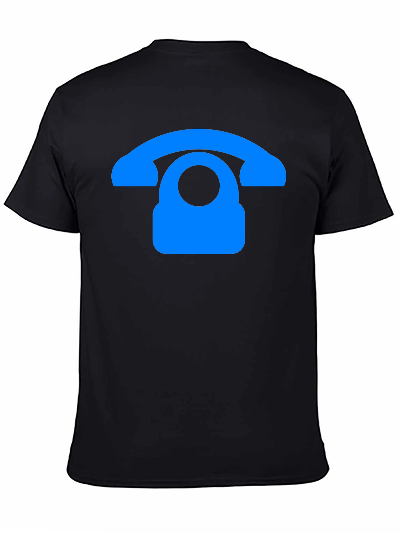 Retro Phone Graphic T-Shirt - Black