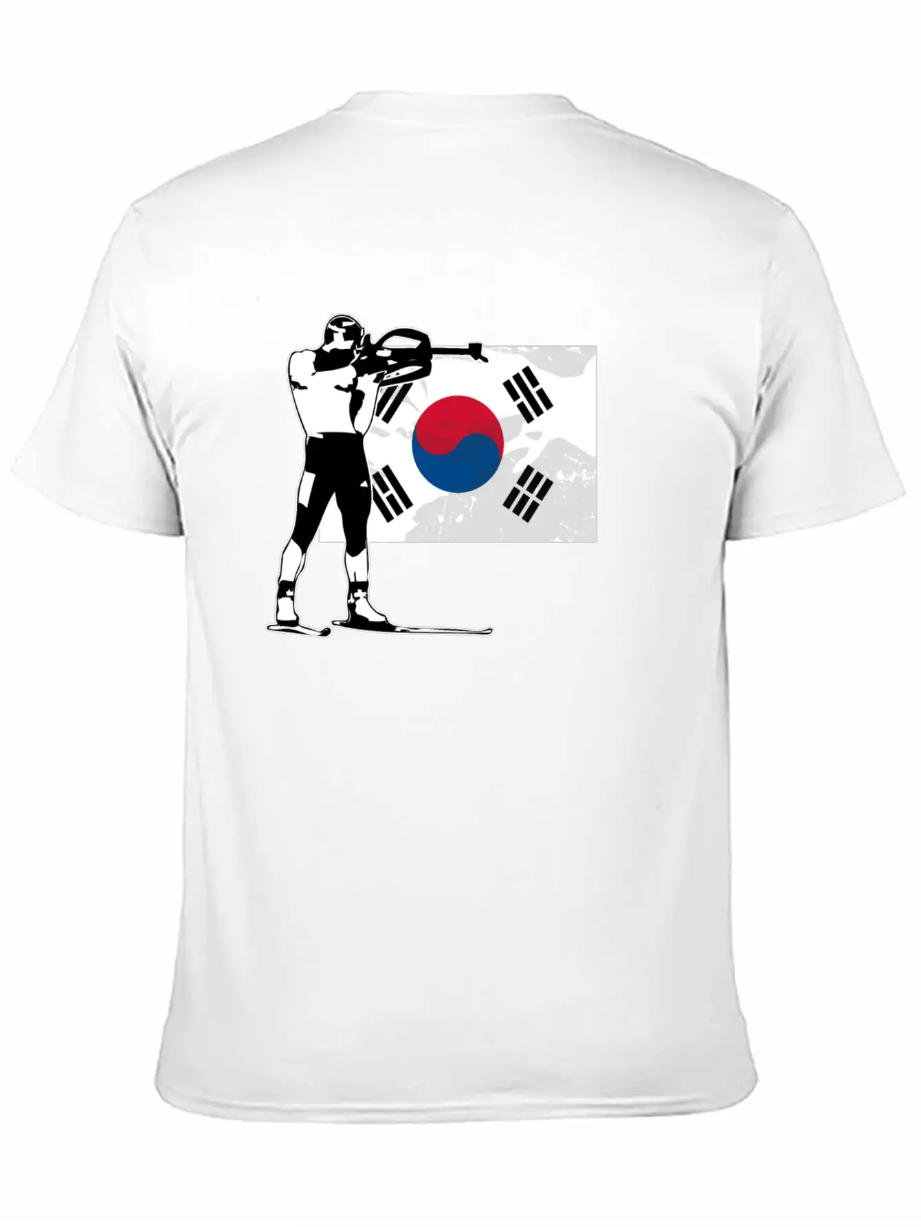 Biathlon - South Korea Flag Unisex Casual T-Shirt – Clean Design For Daily Comfort