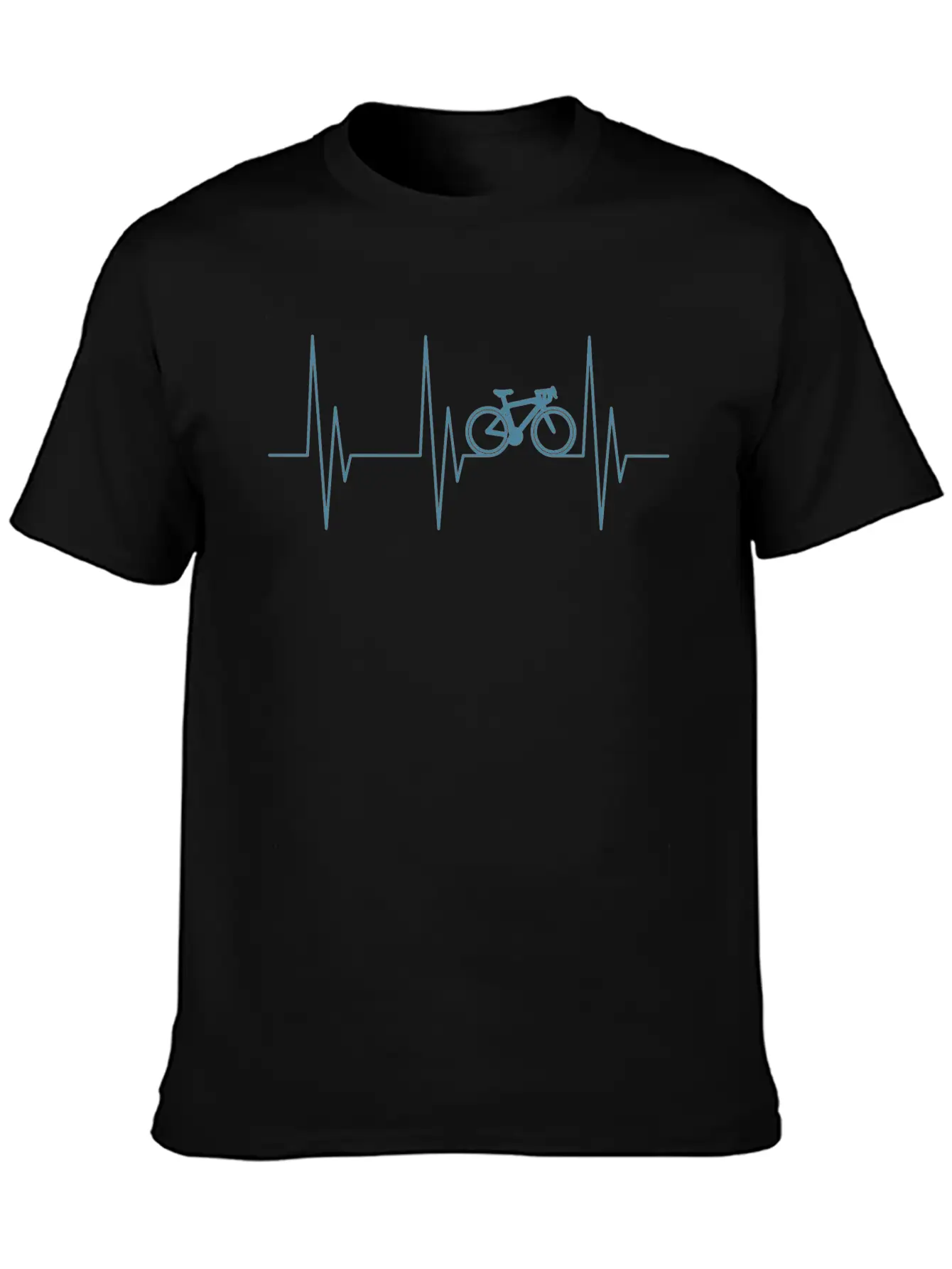 Bicycle Racing Bike Heartbeat Pulse Frequency Unisex Casual T-Shirt – Clean Design For Daily Comfort