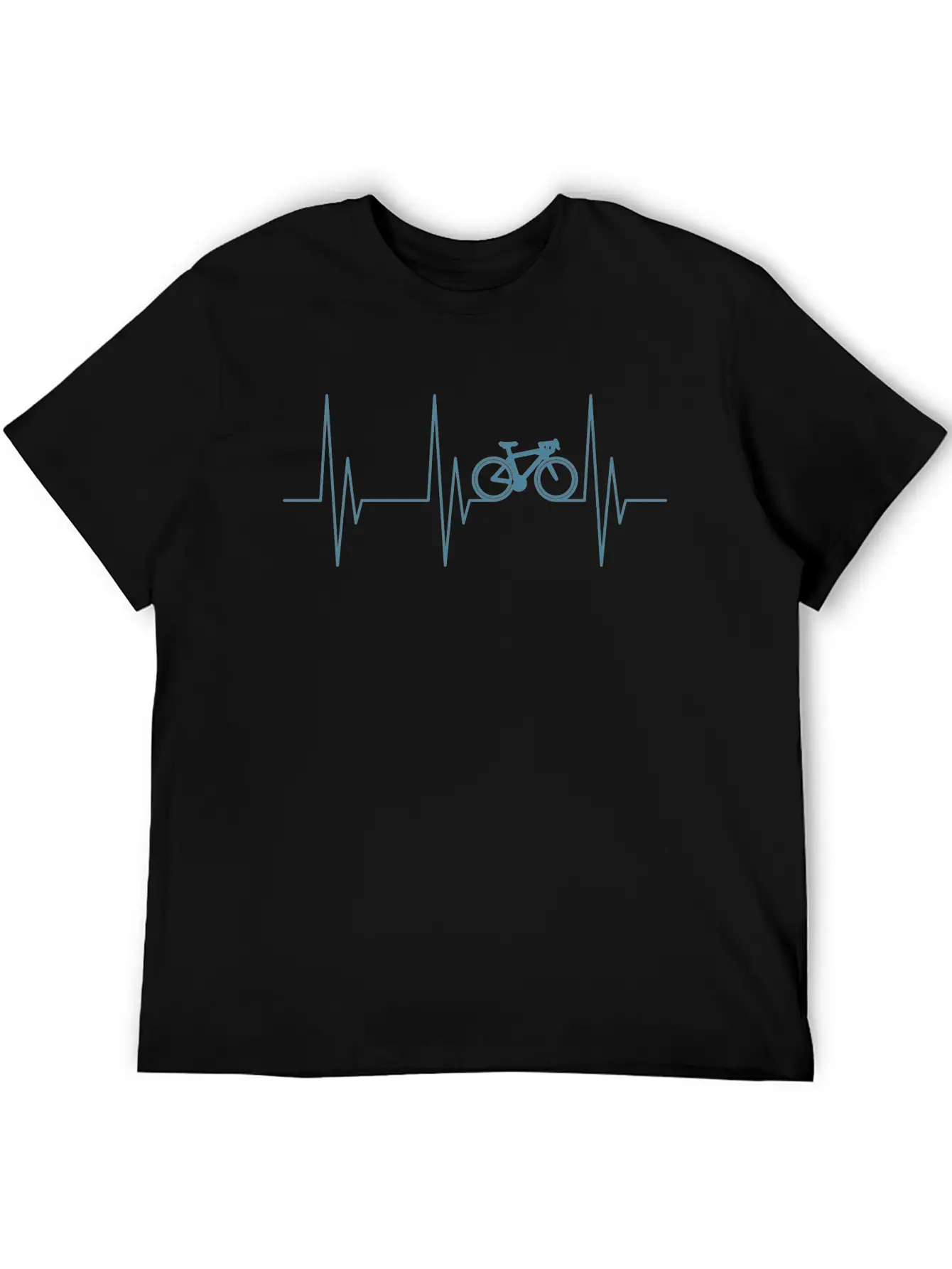 Bicycle Racing Bike Heartbeat Pulse Frequency Unisex Casual T-Shirt – Clean Design For Daily Comfort