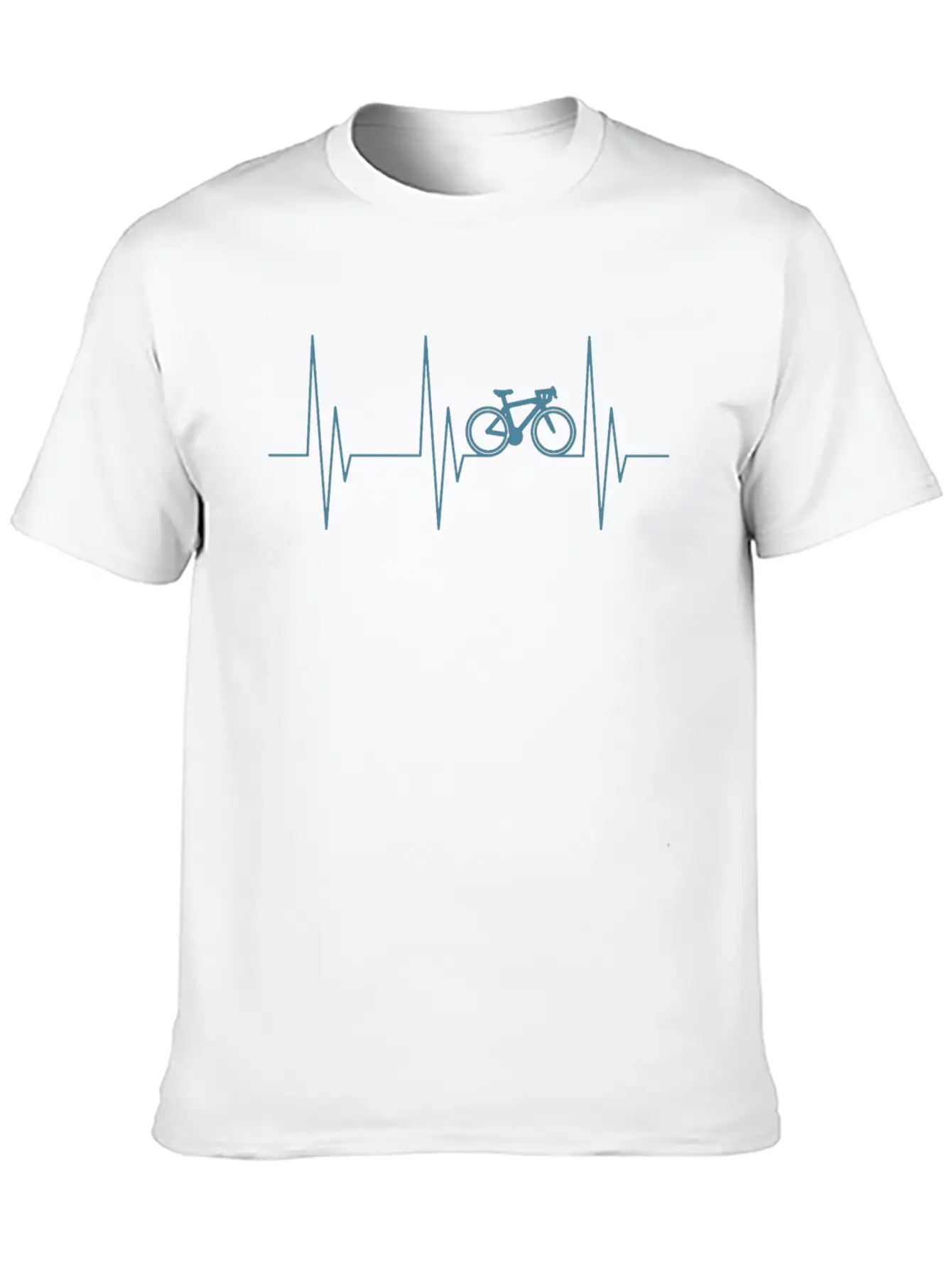 Bicycle Racing Bike Heartbeat Pulse Frequency Unisex Casual T-Shirt – Clean Design For Daily Comfort