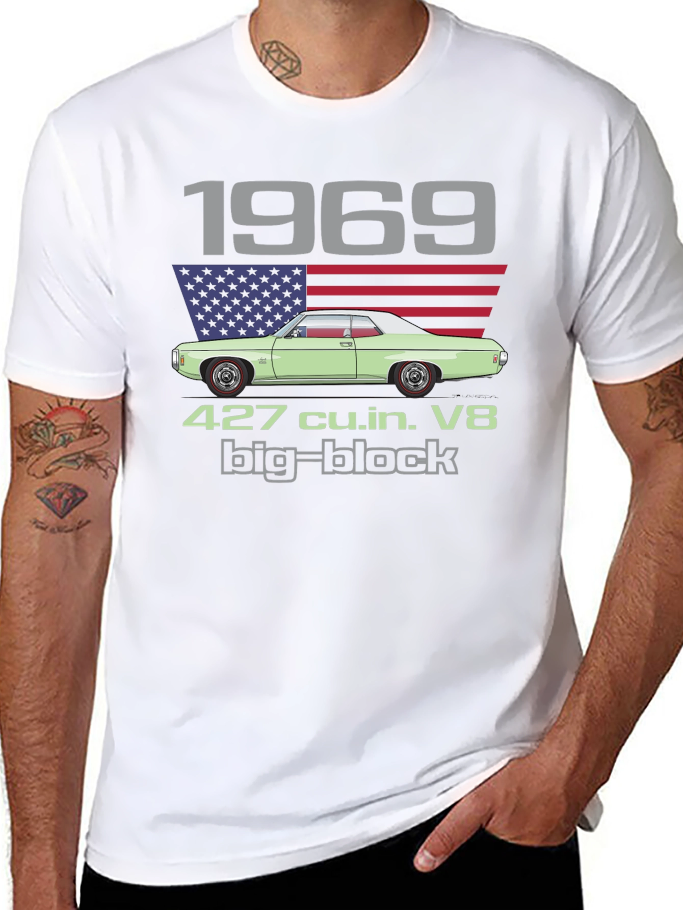 1969 Classic Car T-Shirt - 427 Big Block