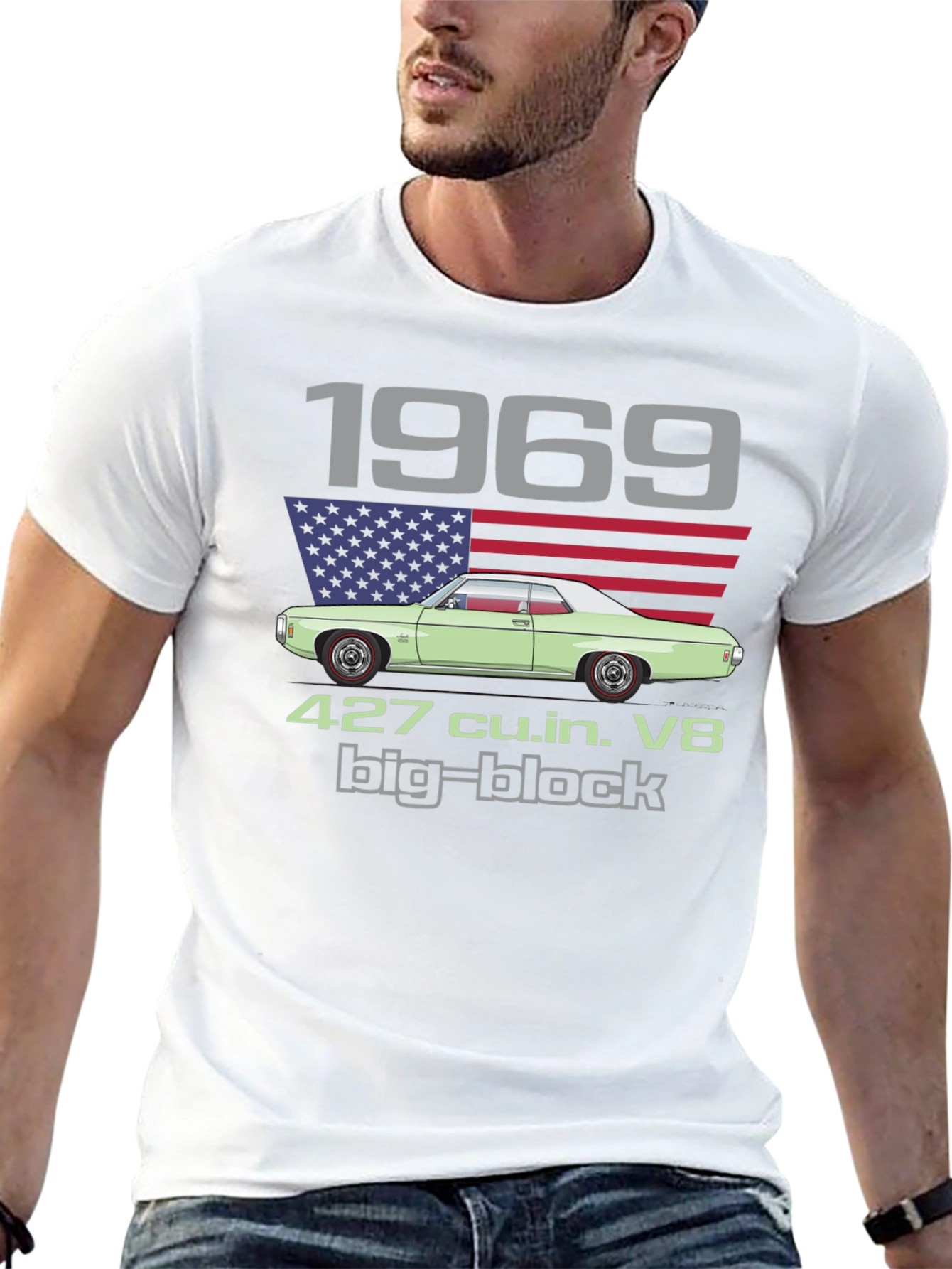 1969 Classic Car T-Shirt - 427 Big Block