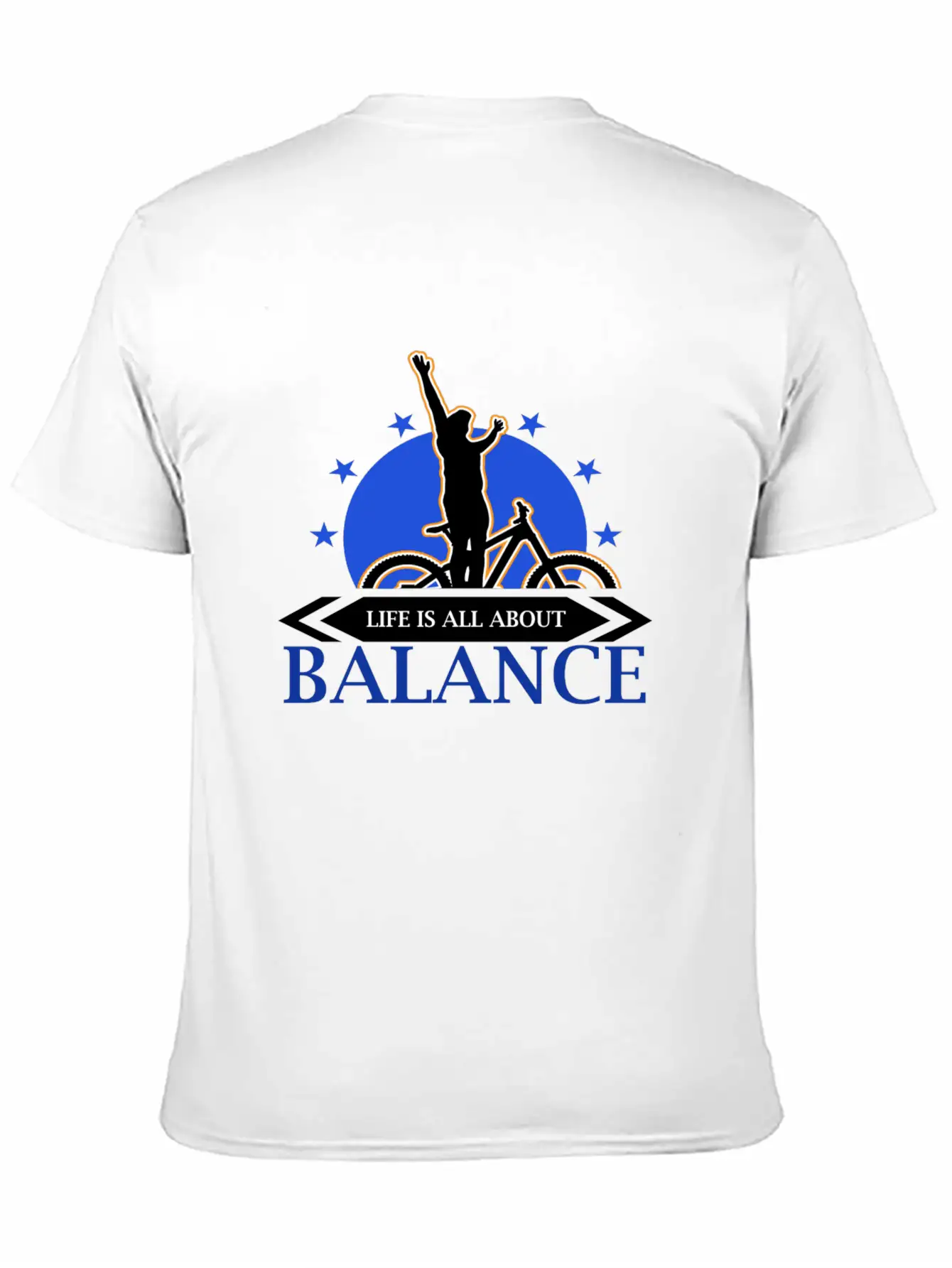Bike - Biking - Biker - Balance - Tee Unisex Casual T-Shirt – Clean Design For Daily Comfort