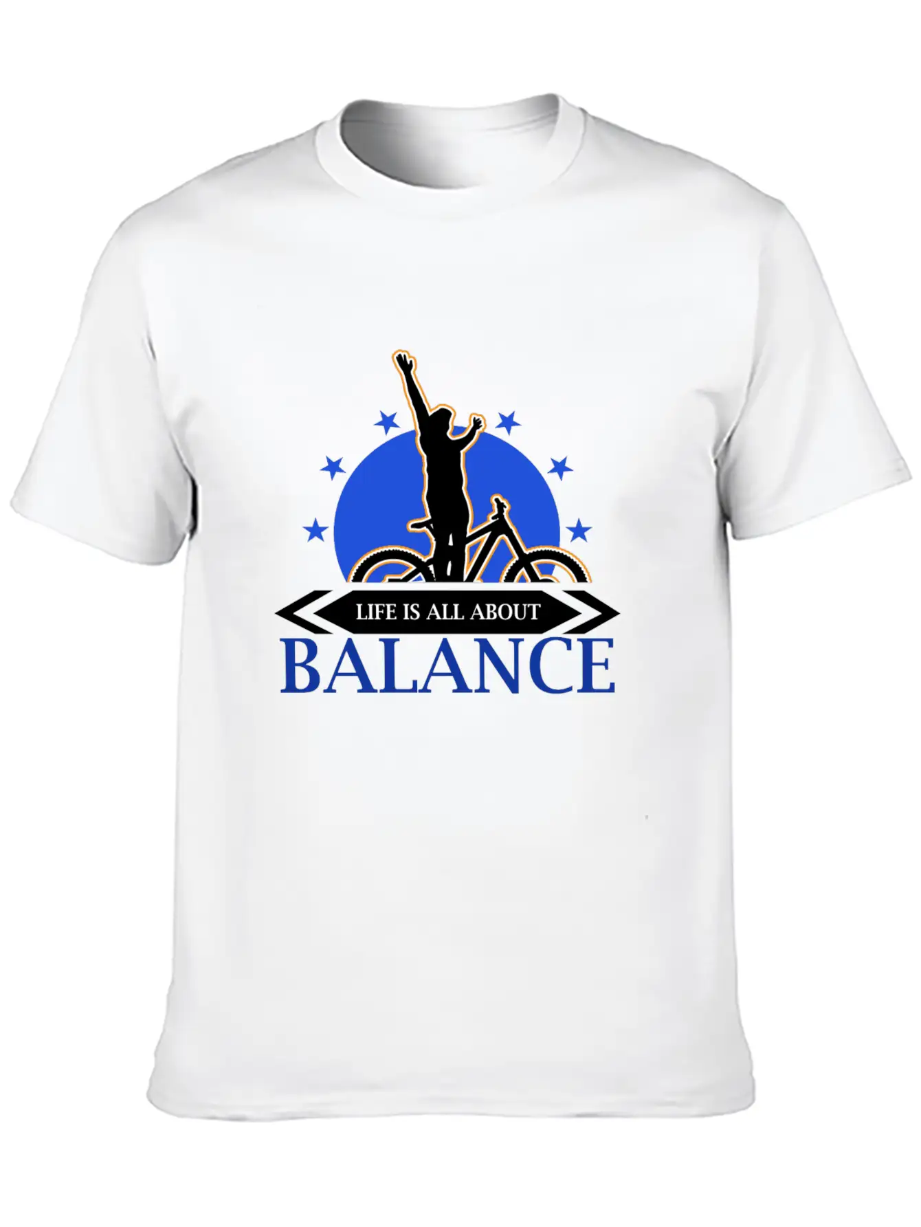Bike - Biking - Biker - Balance - Tee Unisex Casual T-Shirt – Clean Design For Daily Comfort