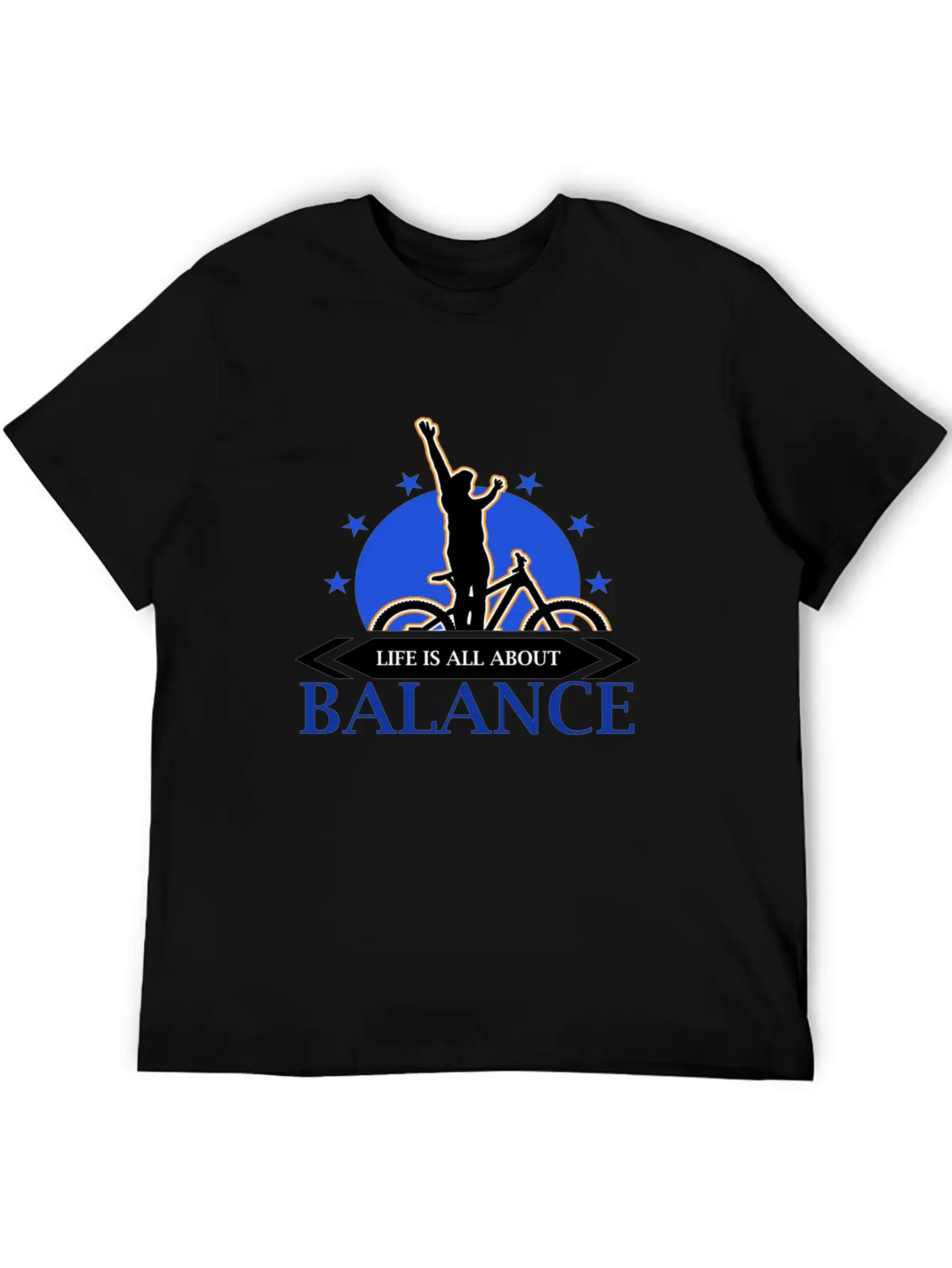 Bike - Biking - Biker - Balance - Tee Unisex Casual T-Shirt – Clean Design For Daily Comfort
