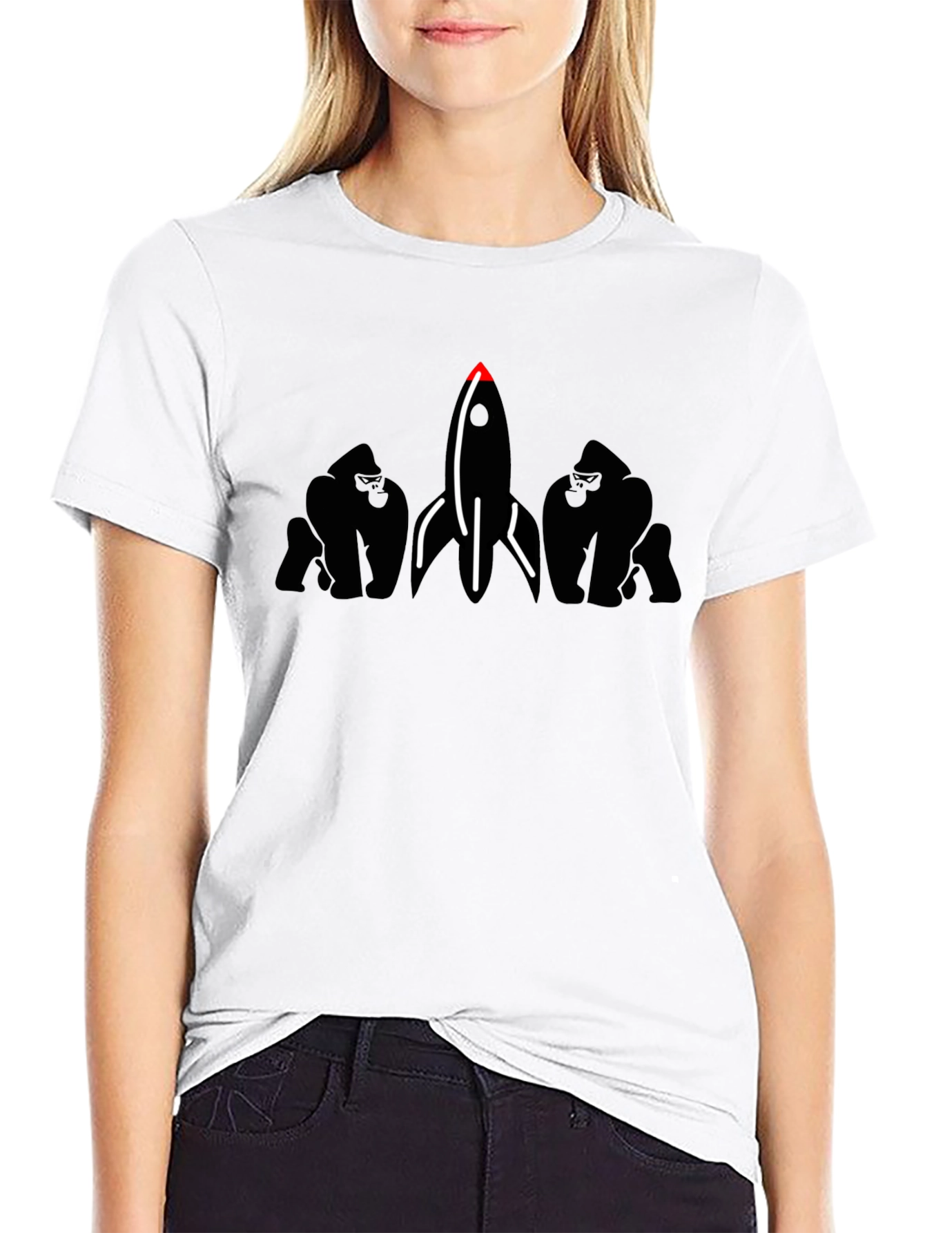 Gorilla Rocket Black T-Shirt