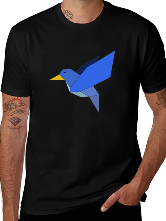 Bird Geometrical Unisex Casual T-Shirt – Clean Design For Daily Comfort