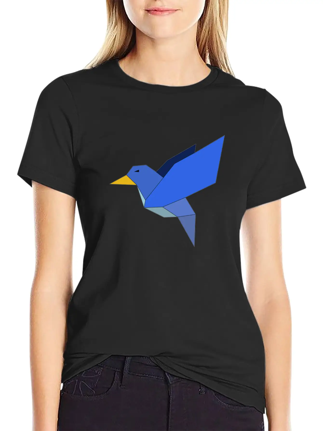 Bird Geometrical Unisex Casual T-Shirt – Clean Design For Daily Comfort