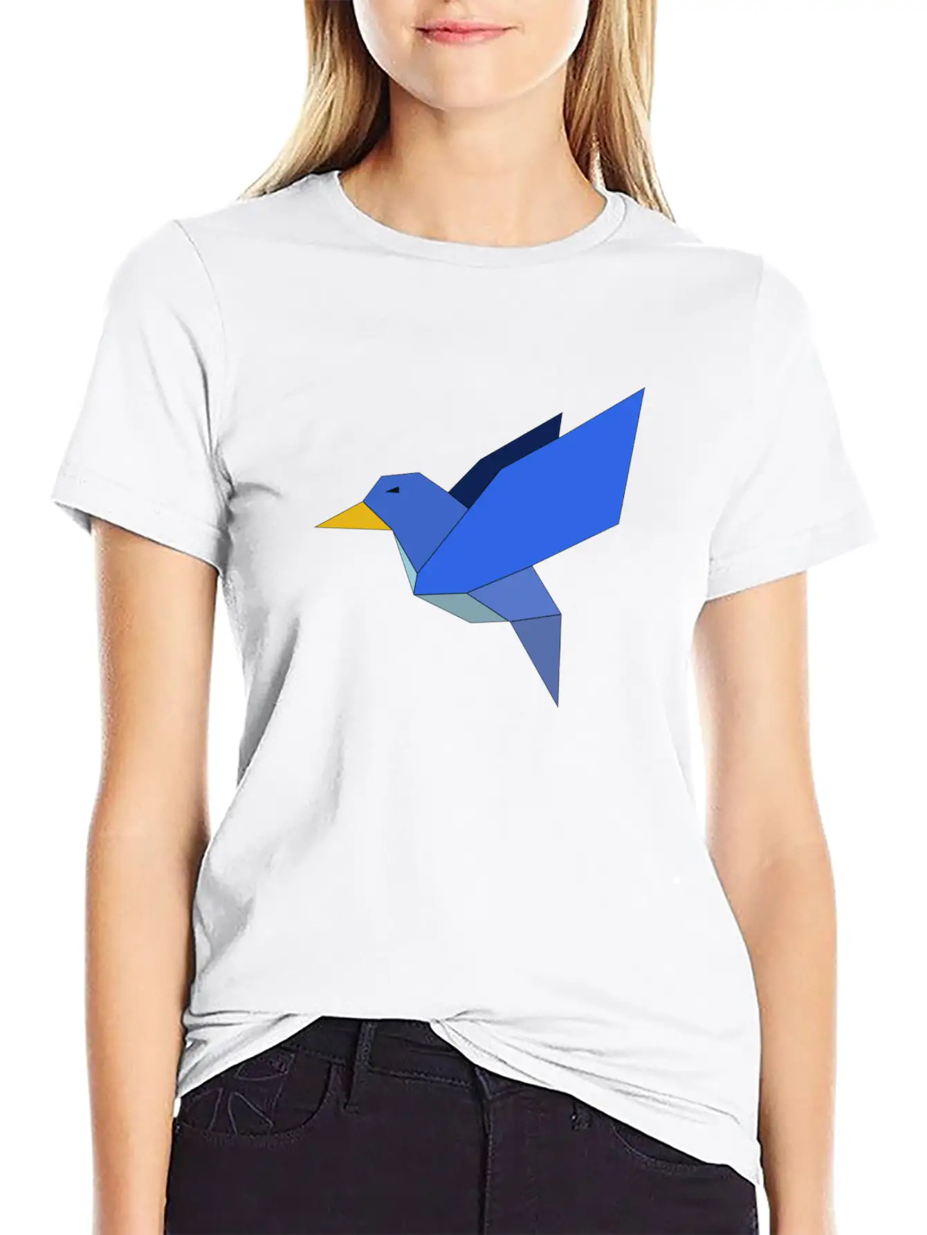Bird Geometrical Unisex Casual T-Shirt – Clean Design For Daily Comfort