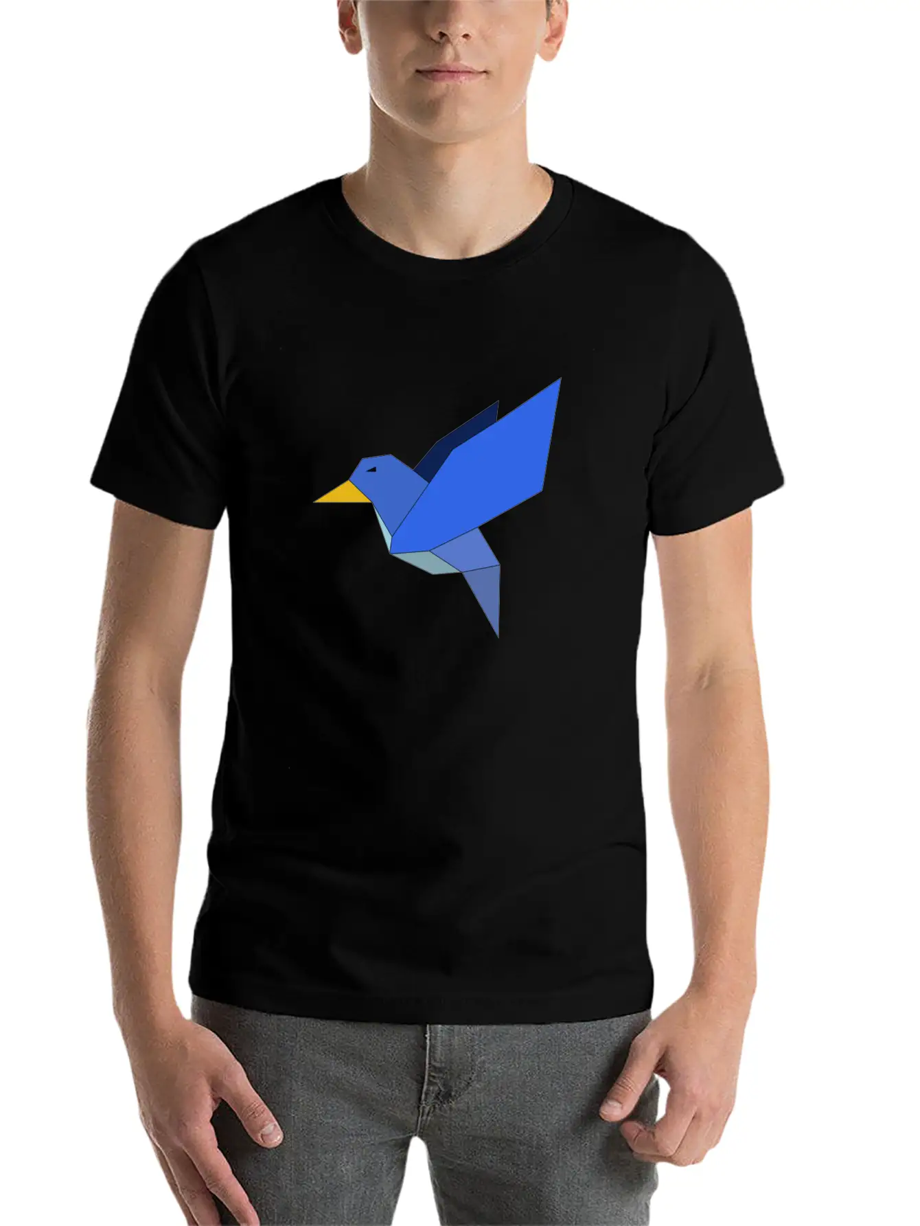 Bird Geometrical Unisex Casual T-Shirt – Clean Design For Daily Comfort