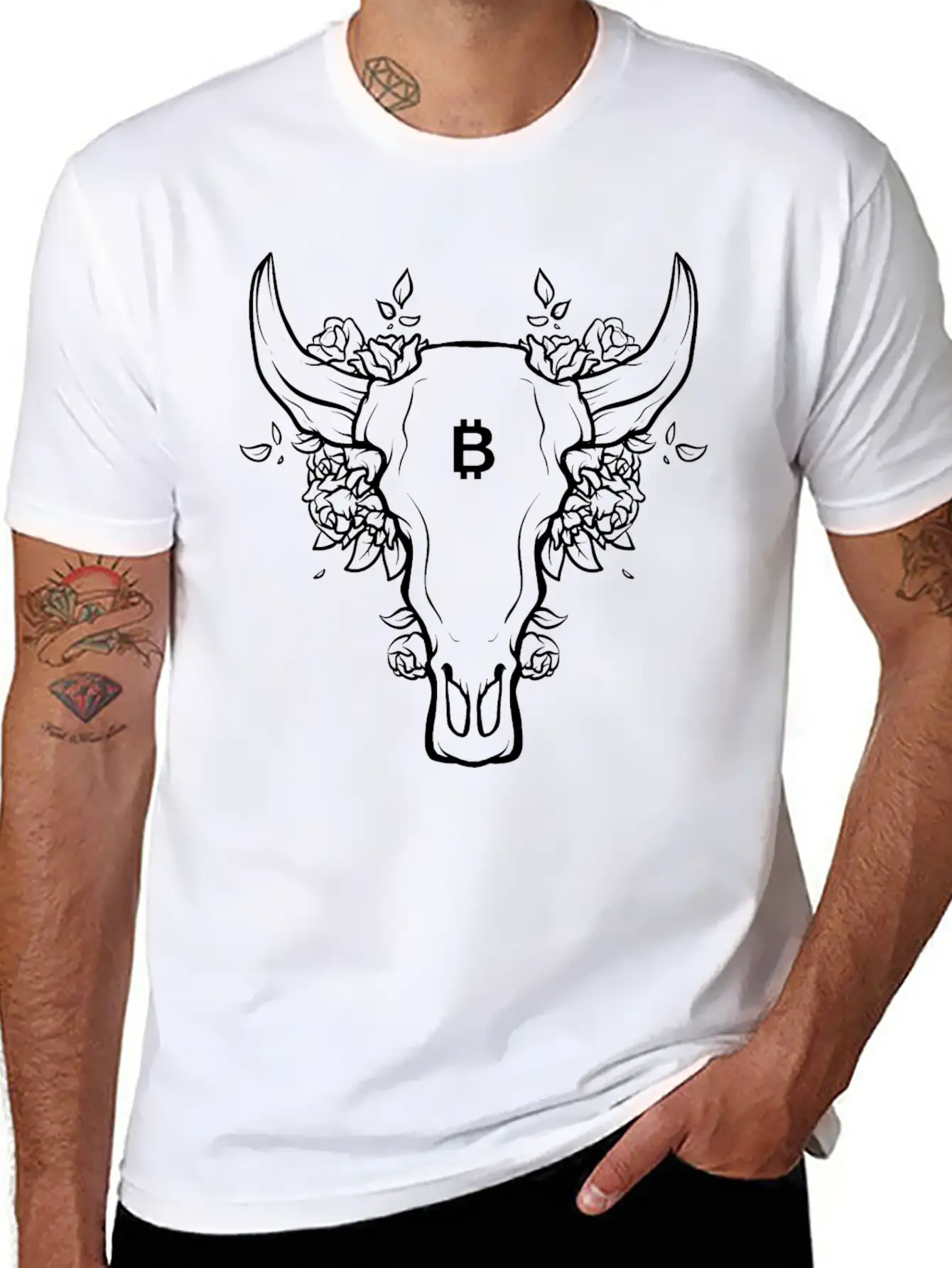 BITCOIN BULL Unisex Casual T-Shirt – Clean Design For Daily Comfort