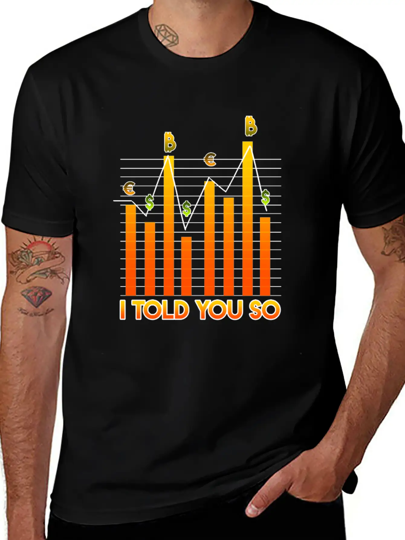 Bitcoin - Stock Exchange Graph - NYSE Market Unisex Casual T-Shirt – Clean Design For Daily Comfort