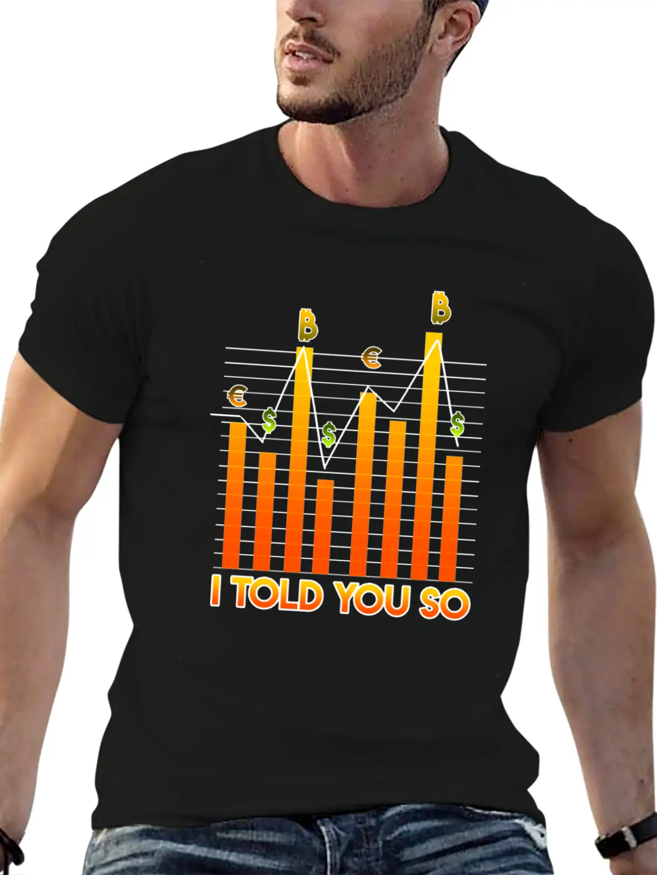Bitcoin - Stock Exchange Graph - NYSE Market Unisex Casual T-Shirt – Clean Design For Daily Comfort
