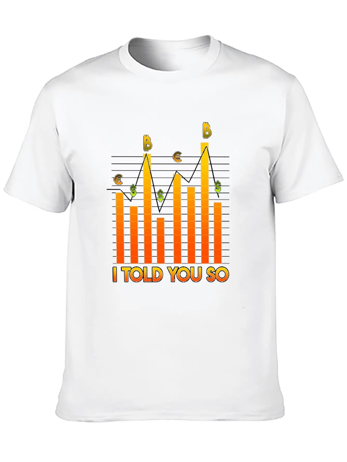 Bitcoin - Stock Exchange Graph - NYSE Market Unisex Casual T-Shirt – Clean Design For Daily Comfort