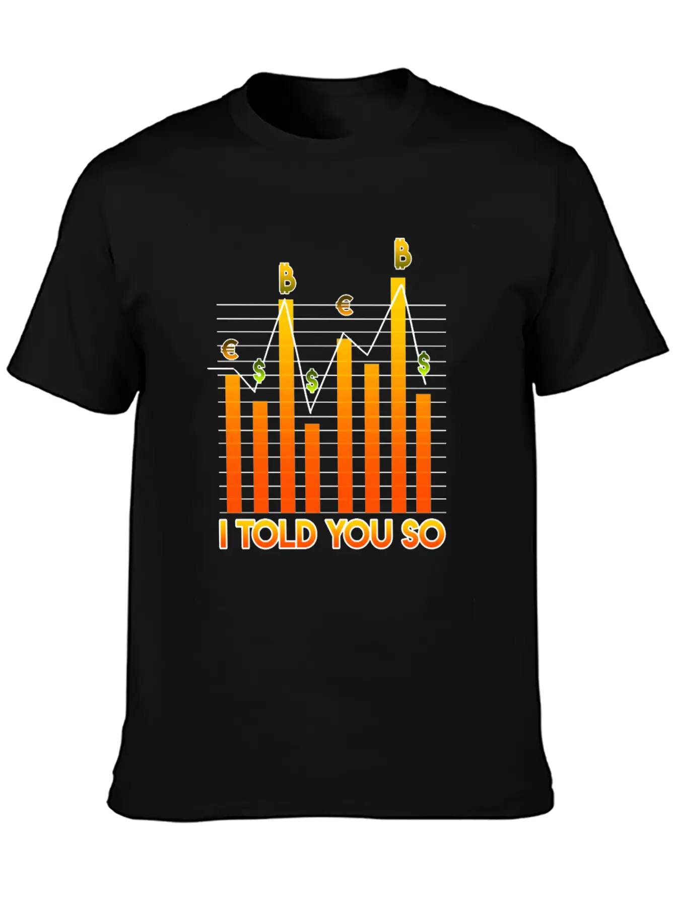 Bitcoin - Stock Exchange Graph - NYSE Market Unisex Casual T-Shirt – Clean Design For Daily Comfort