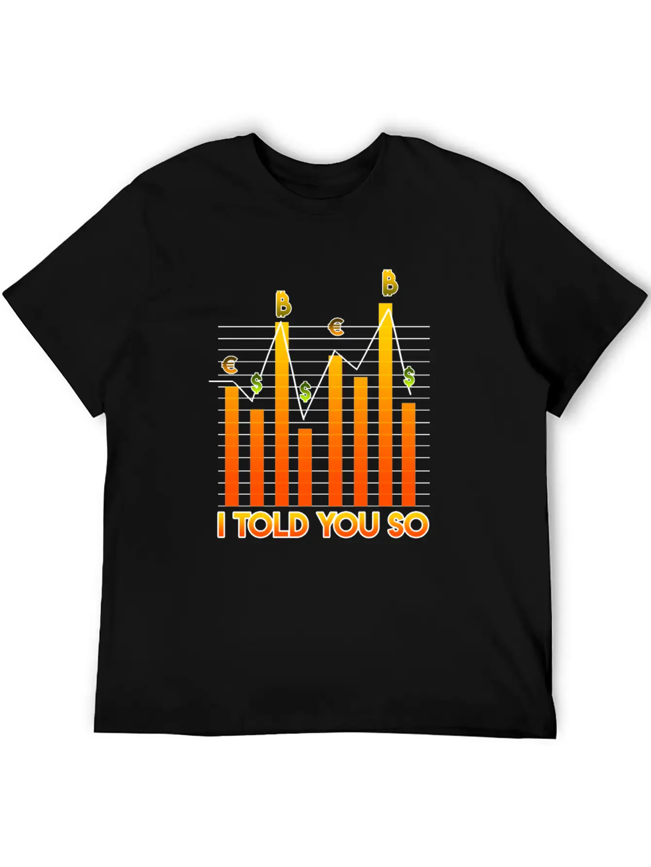 Bitcoin - Stock Exchange Graph - NYSE Market Unisex Casual T-Shirt – Clean Design For Daily Comfort