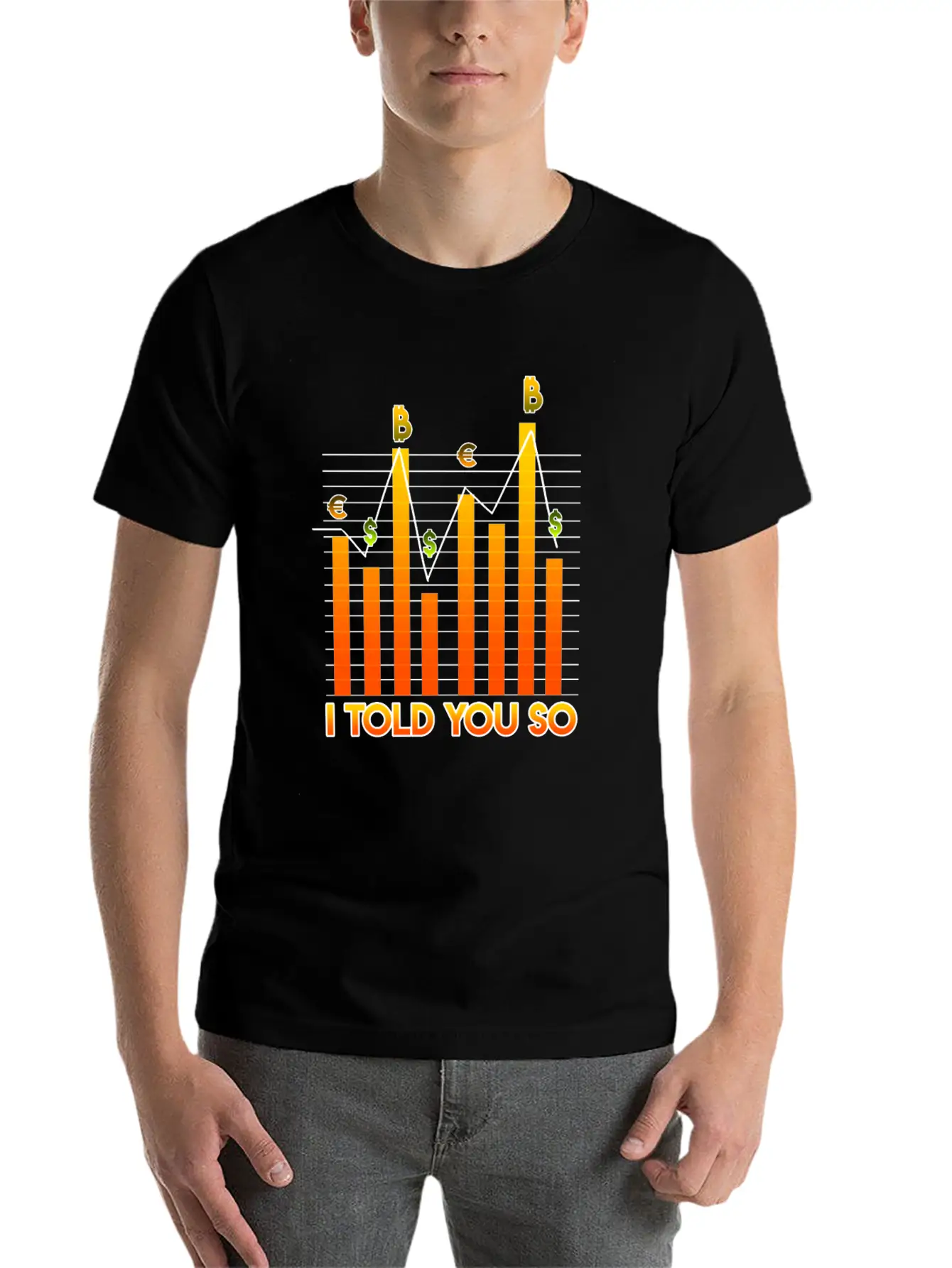 Bitcoin - Stock Exchange Graph - NYSE Market Unisex Casual T-Shirt – Clean Design For Daily Comfort