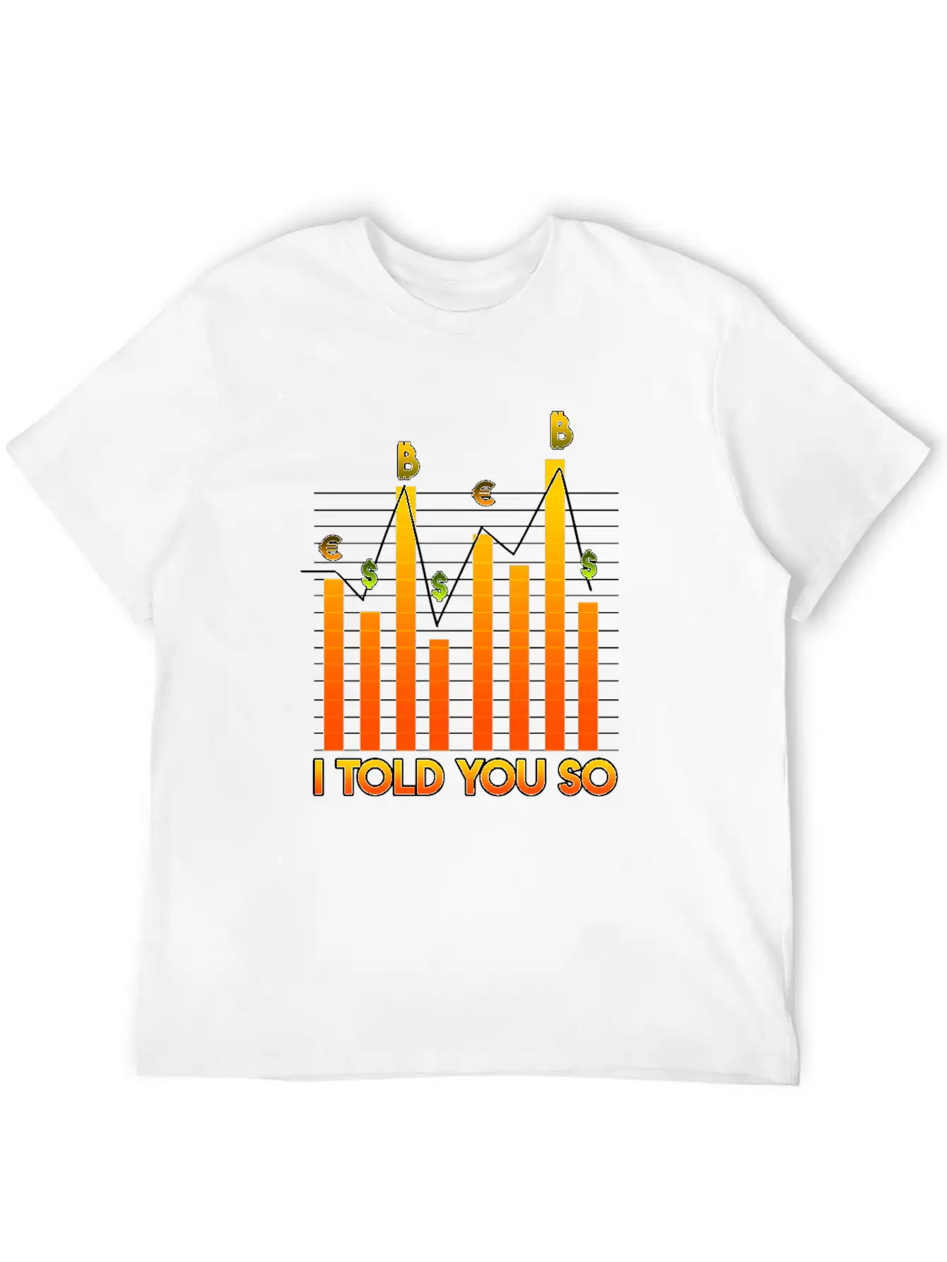 Bitcoin - Stock Exchange Graph - NYSE Market Unisex Casual T-Shirt – Clean Design For Daily Comfort