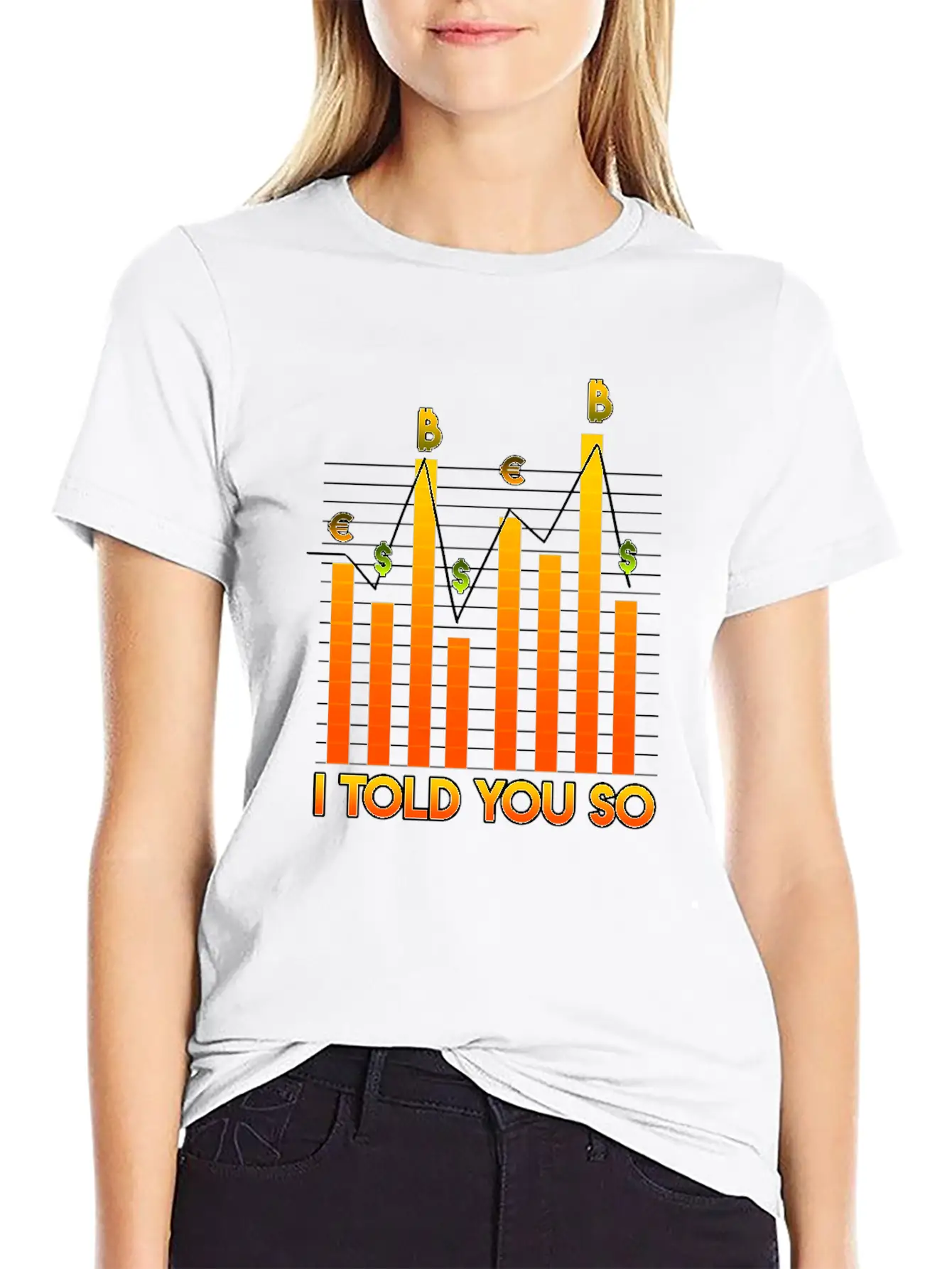 Bitcoin - Stock Exchange Graph - NYSE Market Unisex Casual T-Shirt – Clean Design For Daily Comfort